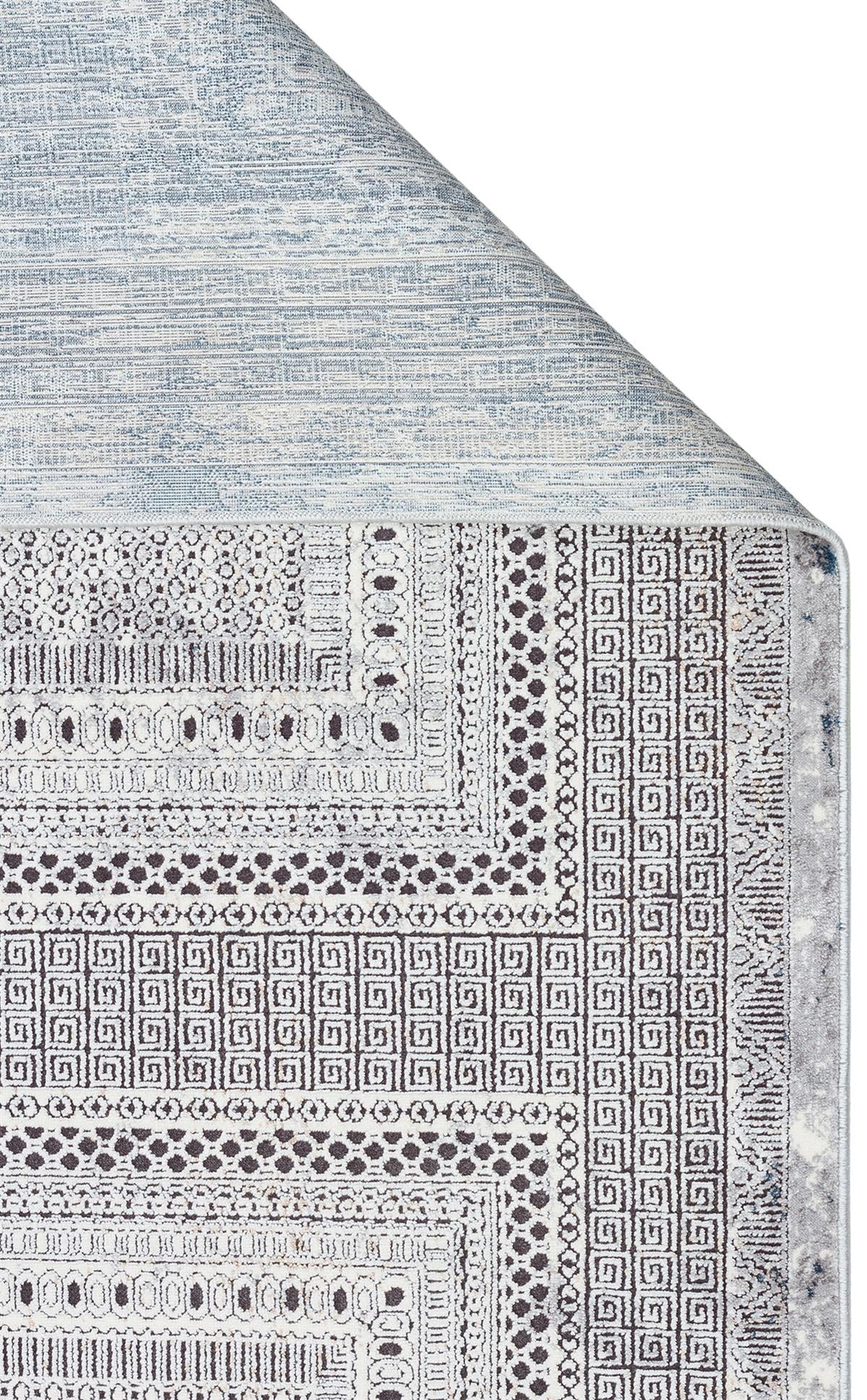 PASSAGE PLZ 02 CREAM NAVY Yumuşak Tuşeli Sık Dokuma Modern Halı