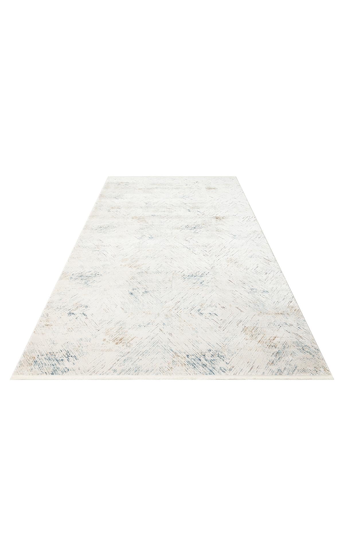 PALMIRA PLM 03 CREAM BLUE Yüksek Kaliteli Sık Dokuma Modern Salon Halısı
