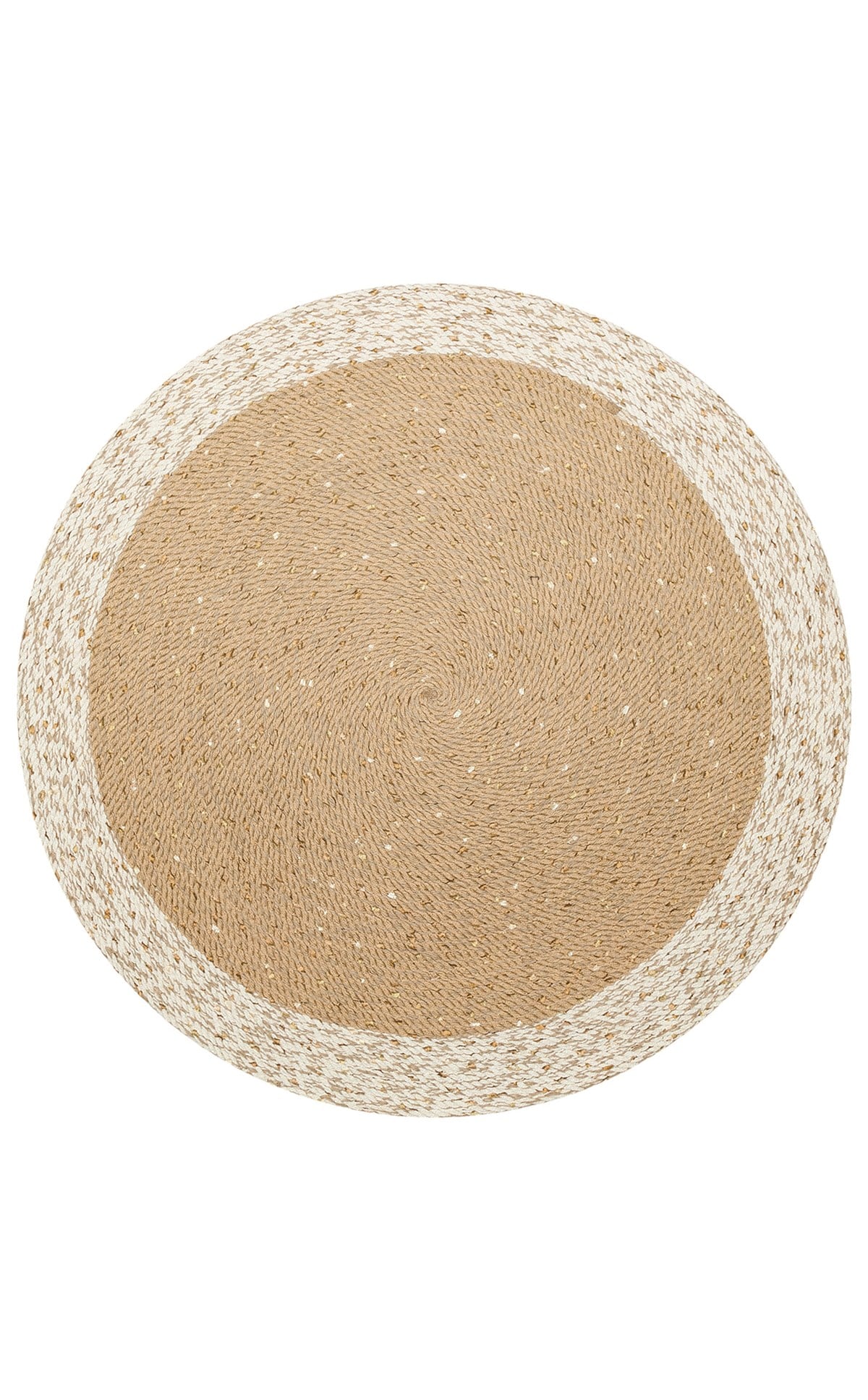 PATNA PTN 02 NATURAL WHITE Jüt Hasır Görünümlü Hav Toz Vermez Örgü Halı