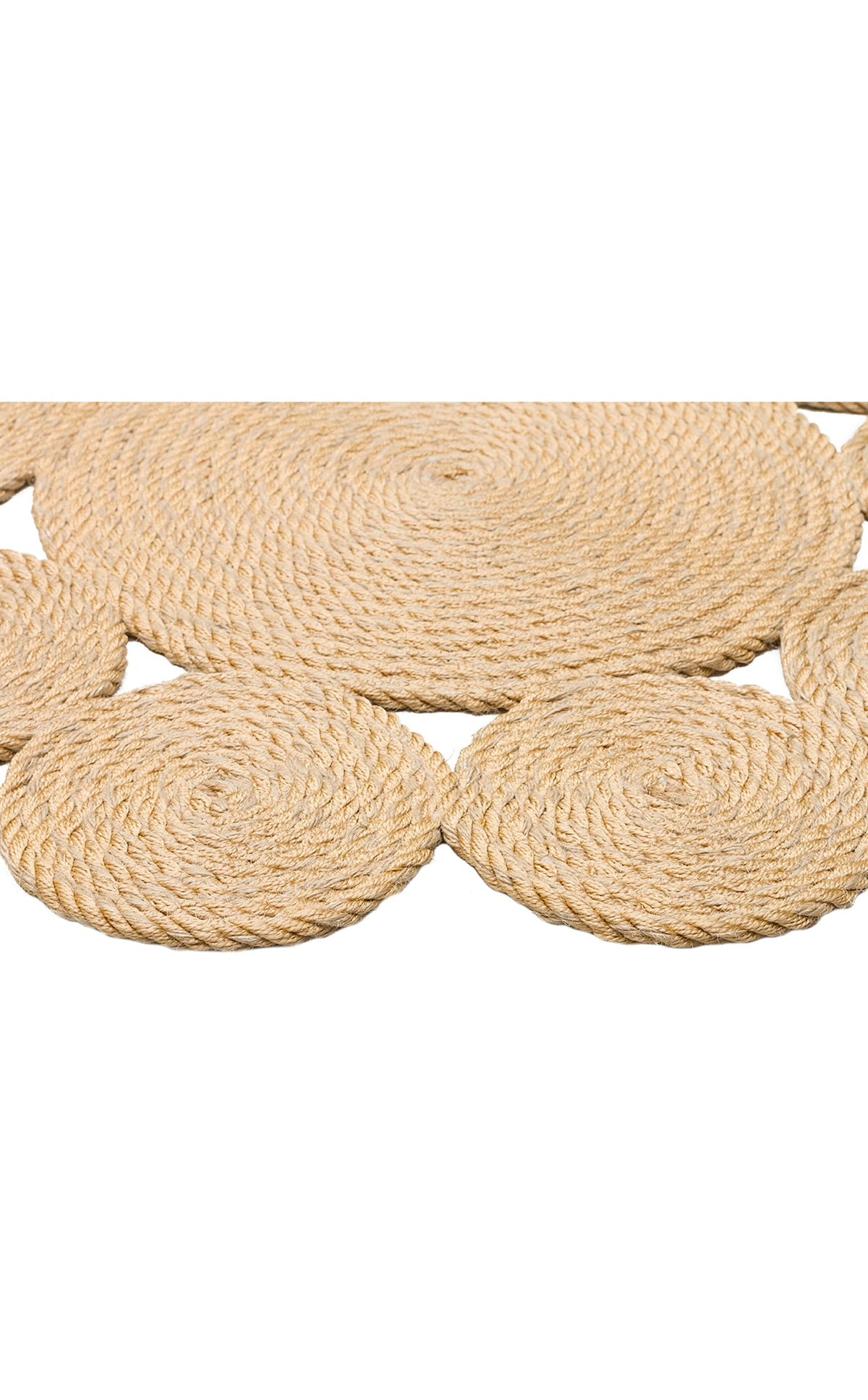 PATNA PTN 05 NATURAL Jüt Hasır Görünümlü Hav Toz Vermez Örgü Halı