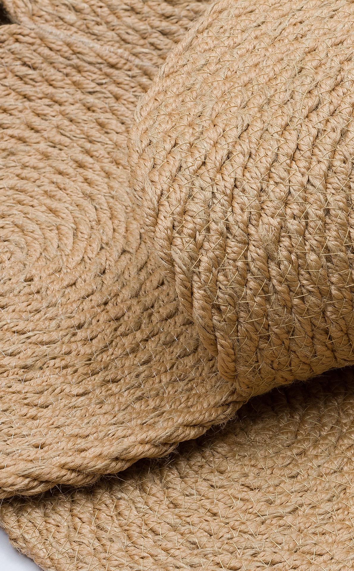 PATNA PTN 07 JUT NATURAL Jüt Hasır Görünümlü Hav Toz Vermez Örgü Halı