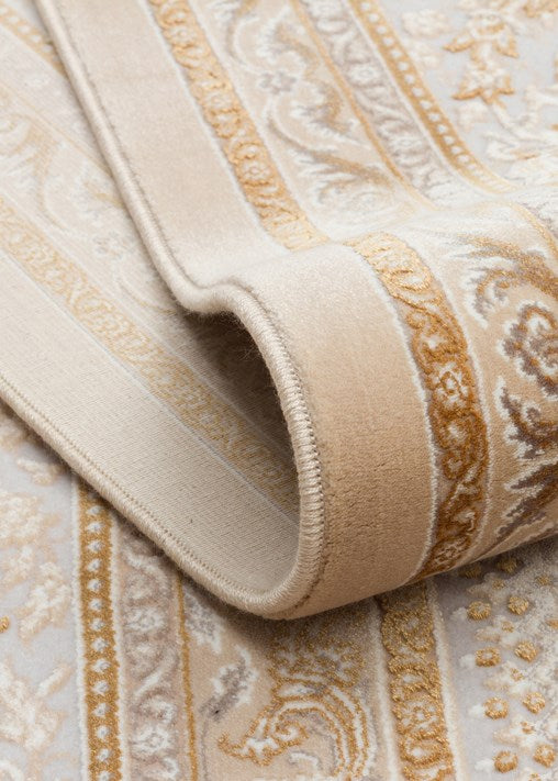 PERSIAN PER 01 BEIGE Klasik Desenli Yüksek Kalite Sıkı ve İnce Dokuma Yaklaşık 3 Milyon Point Makine Halısı