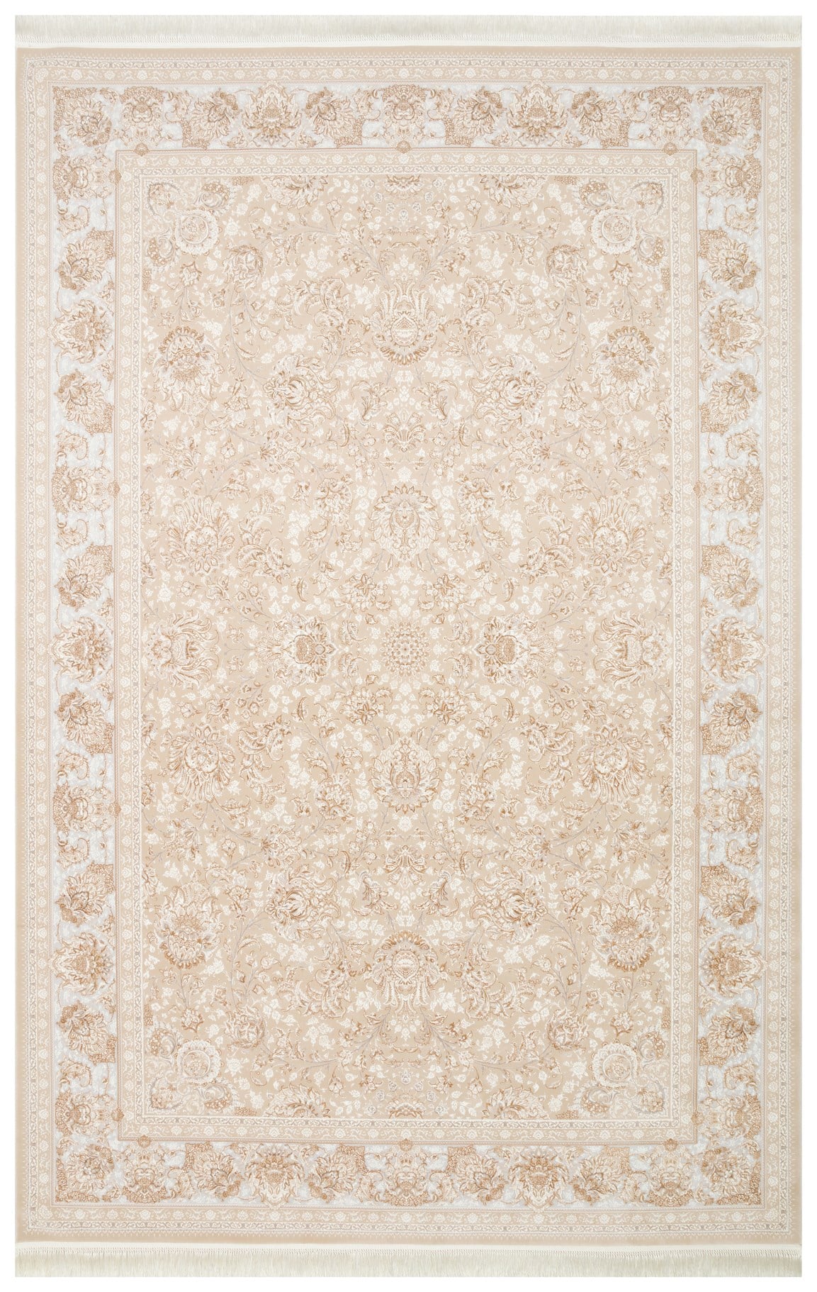 PERSIAN PER 02 BEIGE Klasik Desenli Yüksek Kalite Sıkı ve İnce Dokuma Yaklaşık 3 Milyon Point Makine Halısı