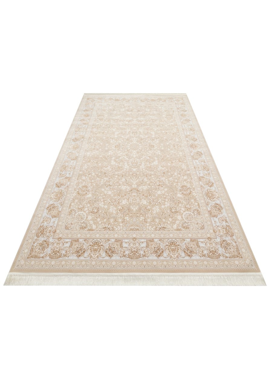 PERSIAN PER 02 BEIGE Klasik Desenli Yüksek Kalite Sıkı ve İnce Dokuma Yaklaşık 3 Milyon Point Makine Halısı