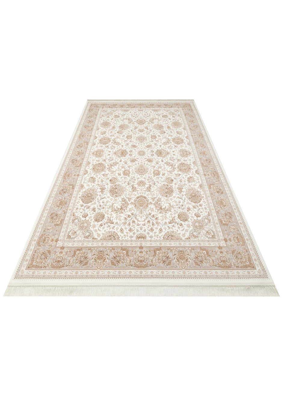 PERSIAN PER 02 CREAM Klasik Desenli Yüksek Kalite Sıkı ve İnce Dokuma Yaklaşık 3 Milyon Point Makine Halısı