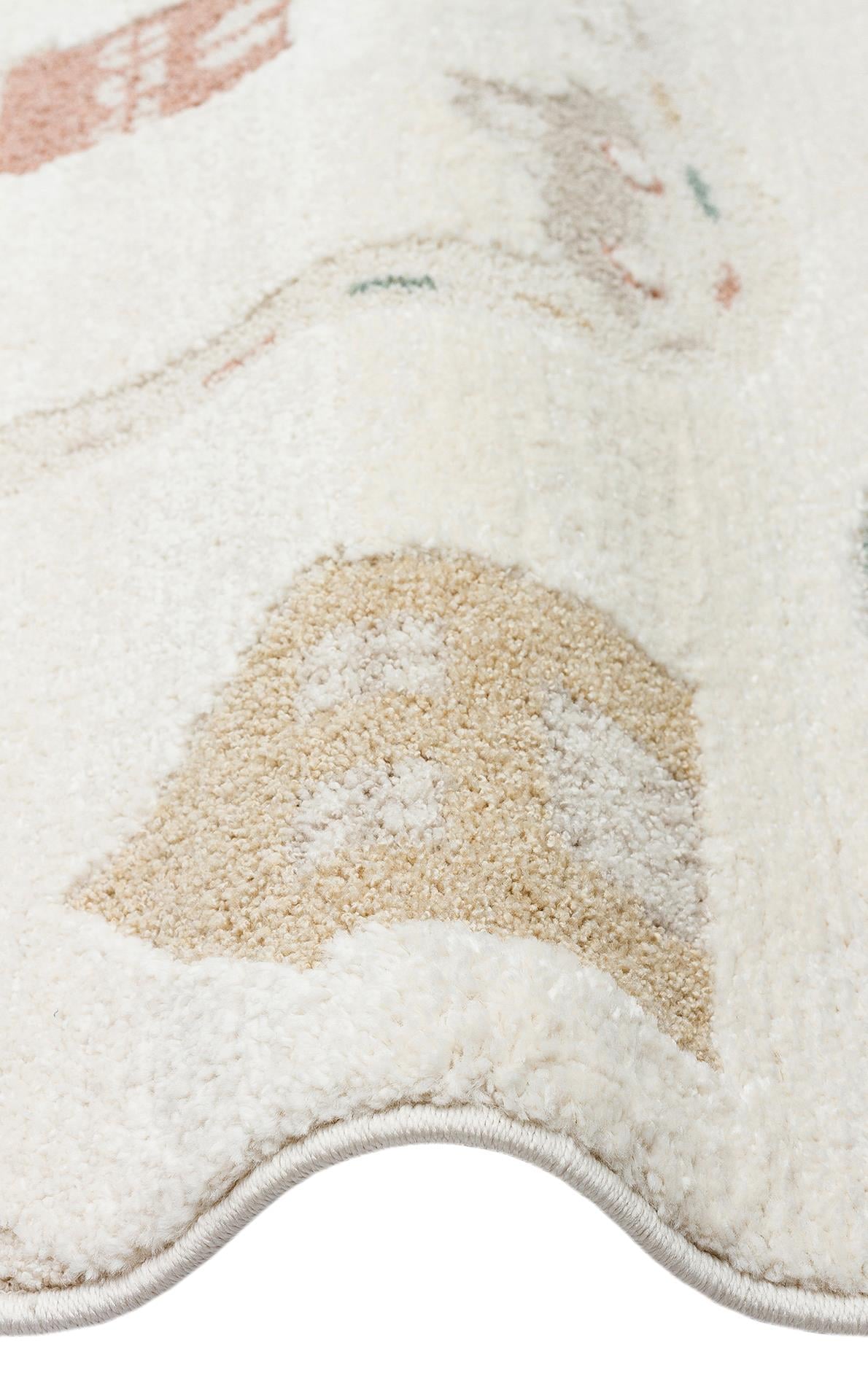 PICCOLO PCL 07 CREAM MULTY Pastel Renkli Hav ve Toz Vermeyen Çocuk Halısı