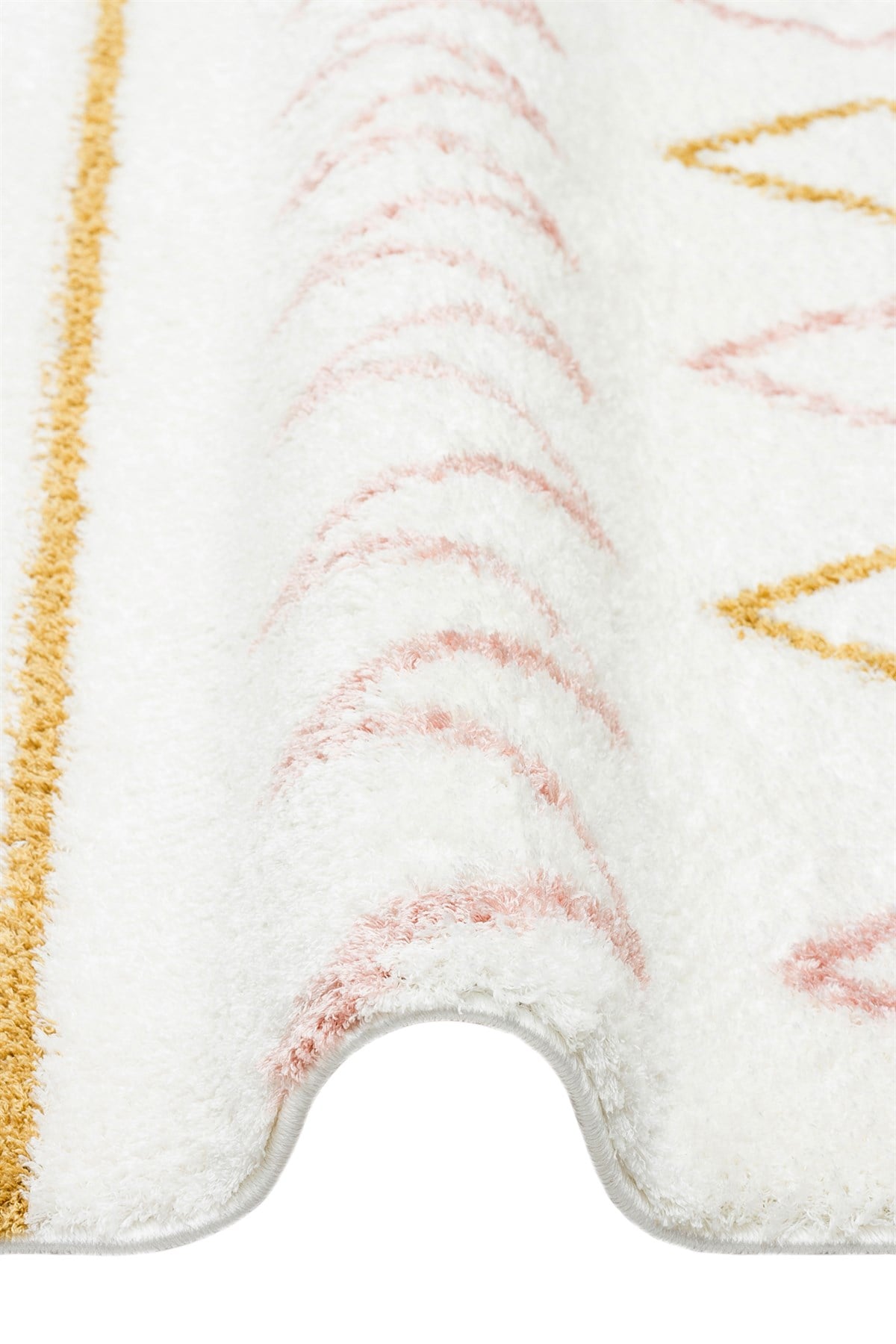 RIGA KIDS RGK 01 YELLOW PINK Hav Toz Vermez Ekstra Yumuşak Dokulu Makine Halısı