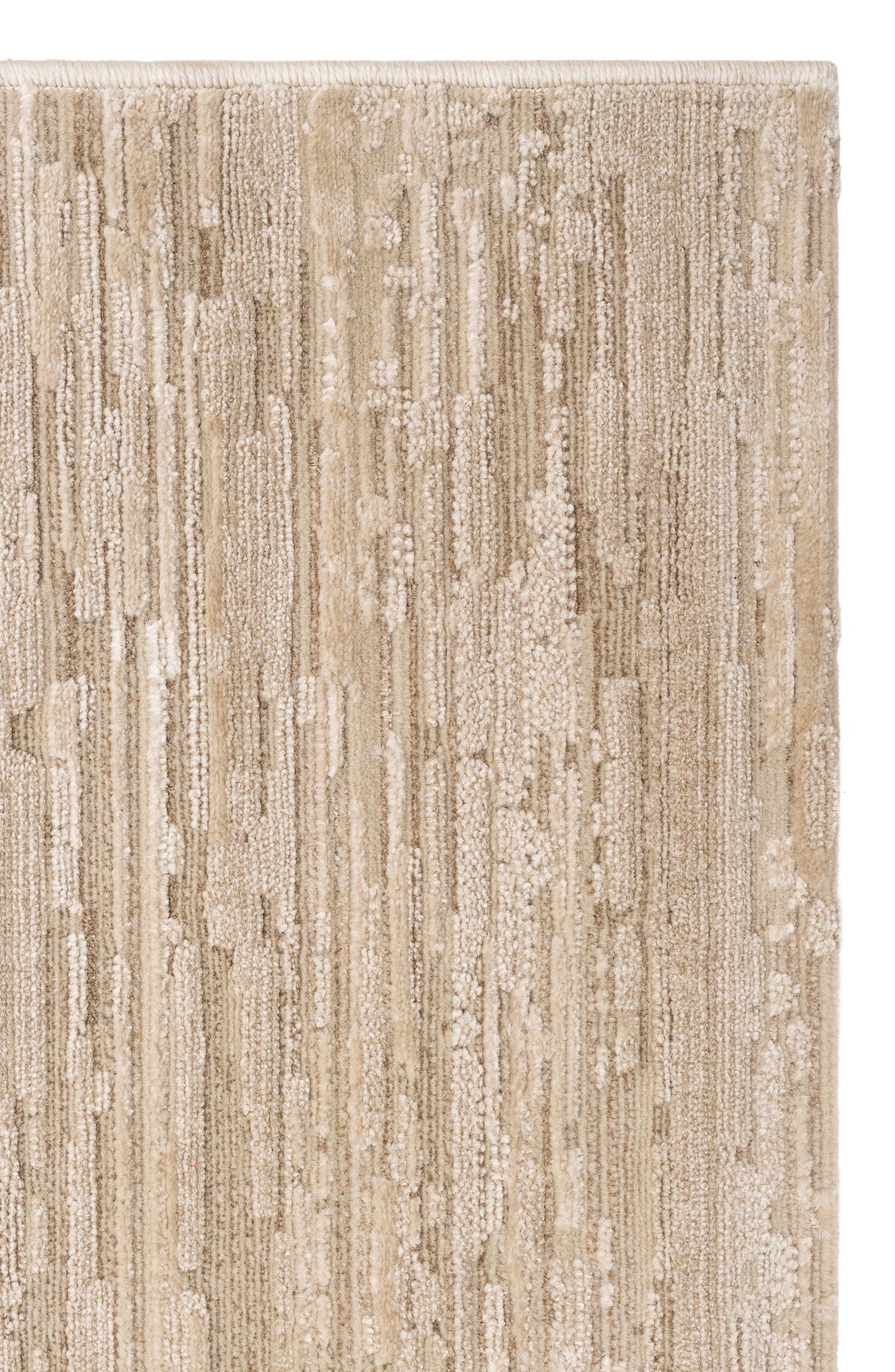 RIVERA RVR 01 BEIGE Modern ve Klasik Desenli Yüksek Alçak Çift Boyutlu Dokumaya Sahip Yumuşak Tuşeli Makine Halısı