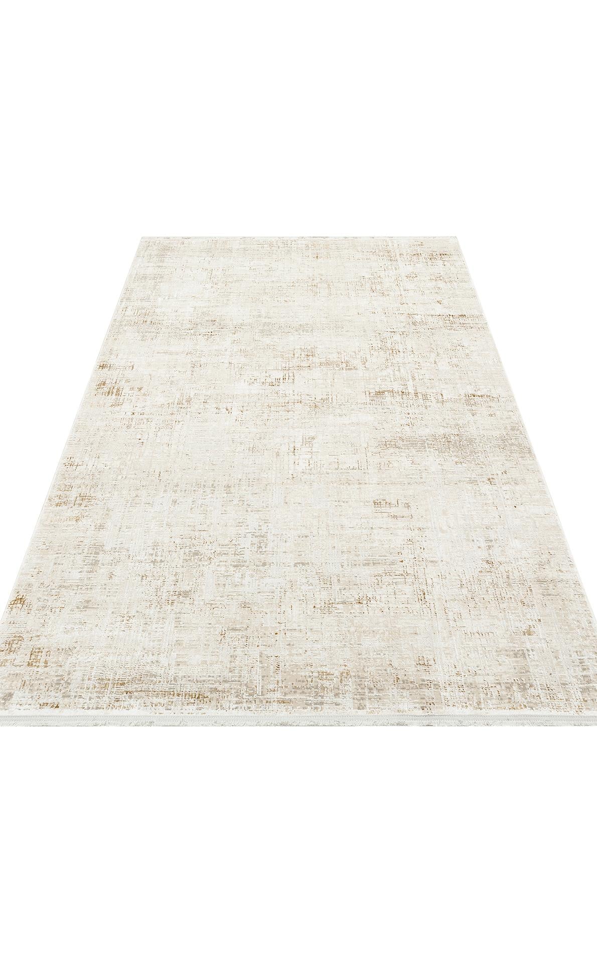 ROMA RM 03 CREAM BEIGE Viskon ve Polyester ile Üretilen Şık Salon Halısı