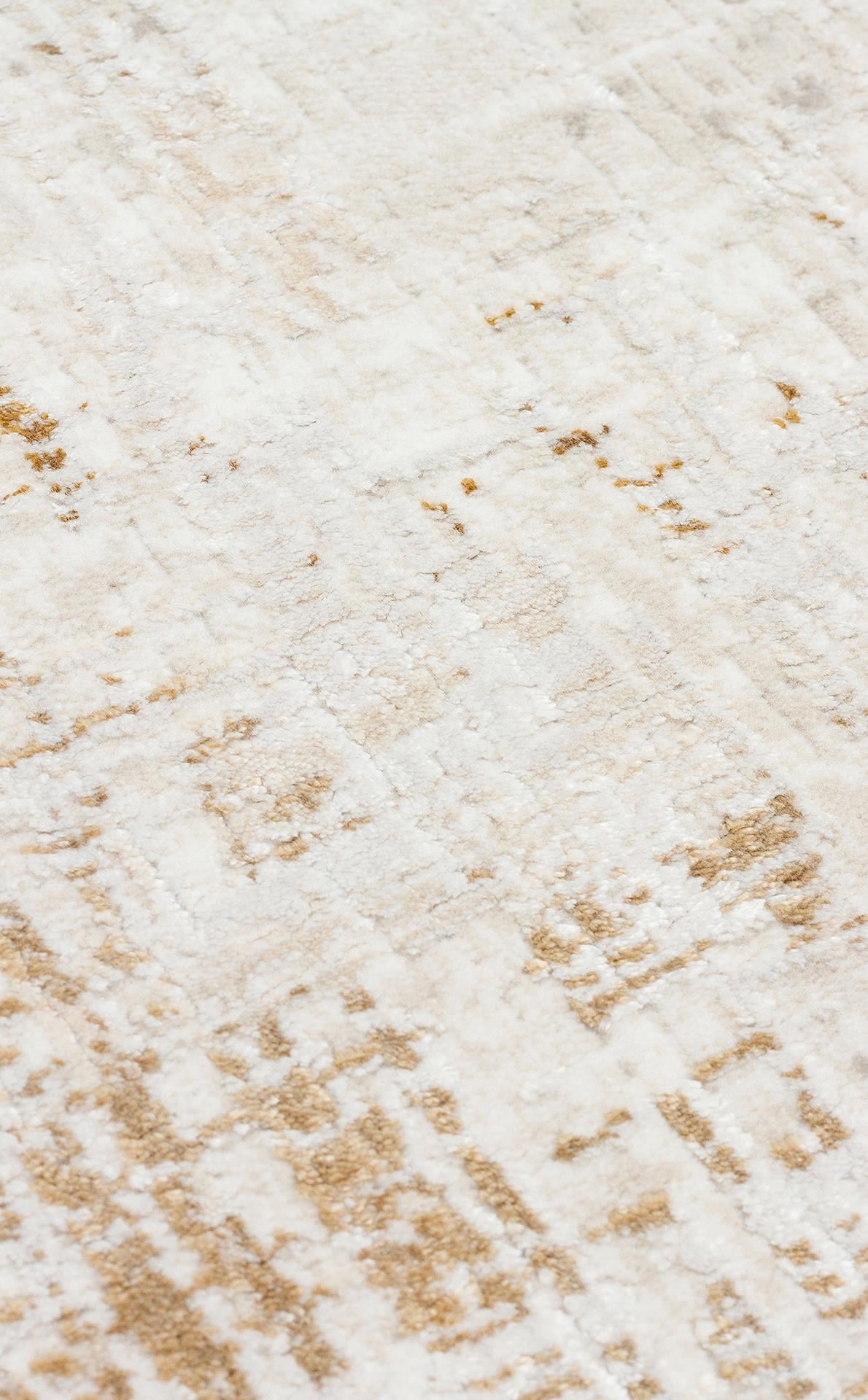 ROMA RM 03 CREAM BEIGE Viskon ve Polyester ile Üretilen Şık Salon Halısı