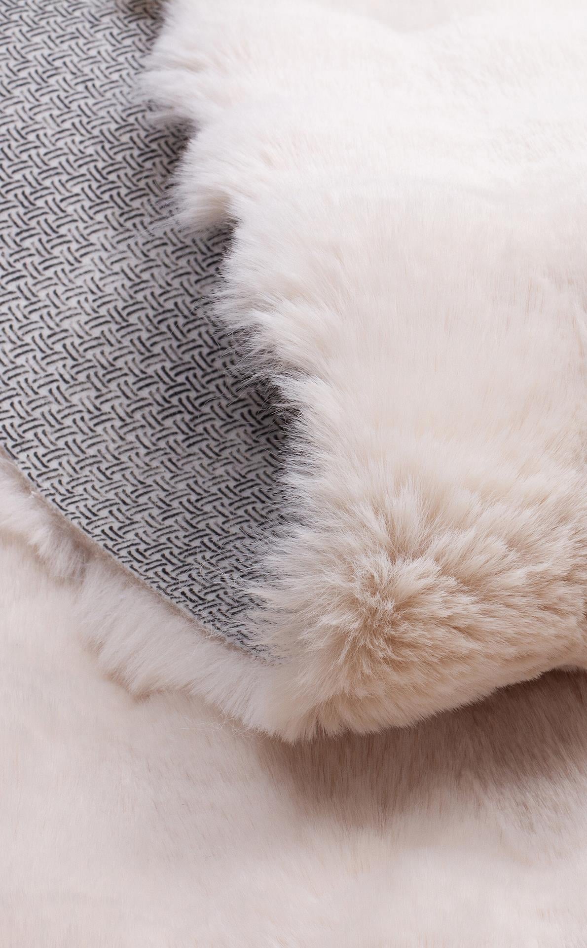 SANDY SND PLAIN BEIGE Özel Yüksek Alçak Dokulu Yumuşak Tuşeli Suni Kürk