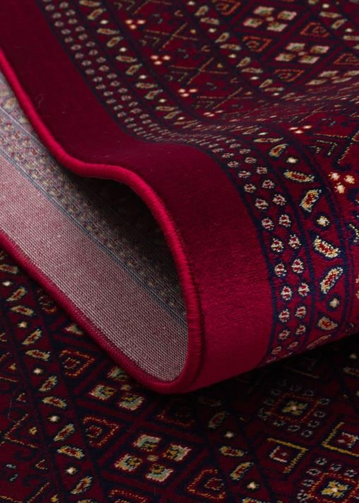 SATEEN AFGHAN SFG 02 RED Yıkanabilir Afgan Desenli Hav Toz Vermeyen Kaymaz Tabanlı Sık Dokuma Halı