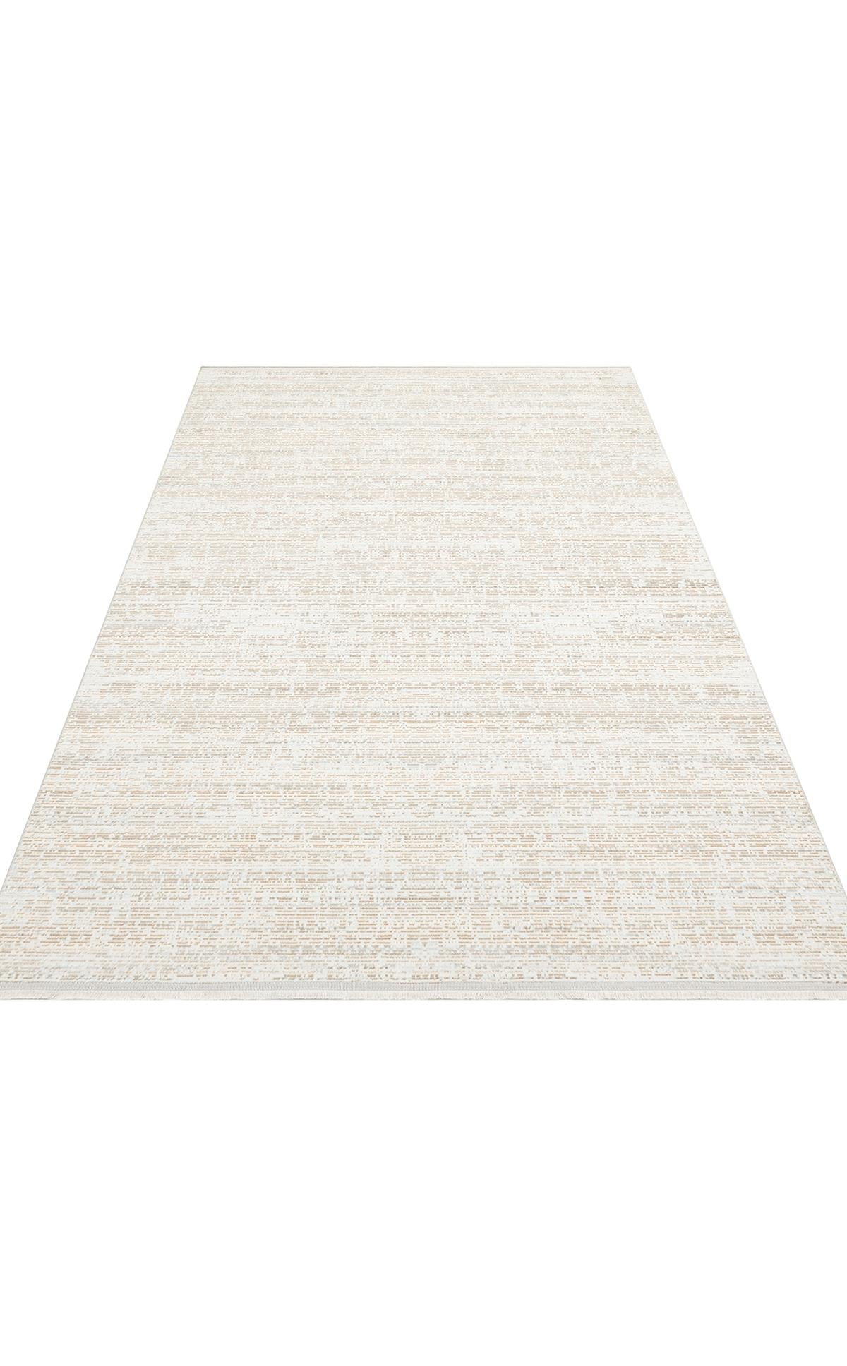 SATEEN ST 101 BEIGE XW Hav Toz Vermez Yıkanabilir Kaymaz İnce Dokuma Modern Halı