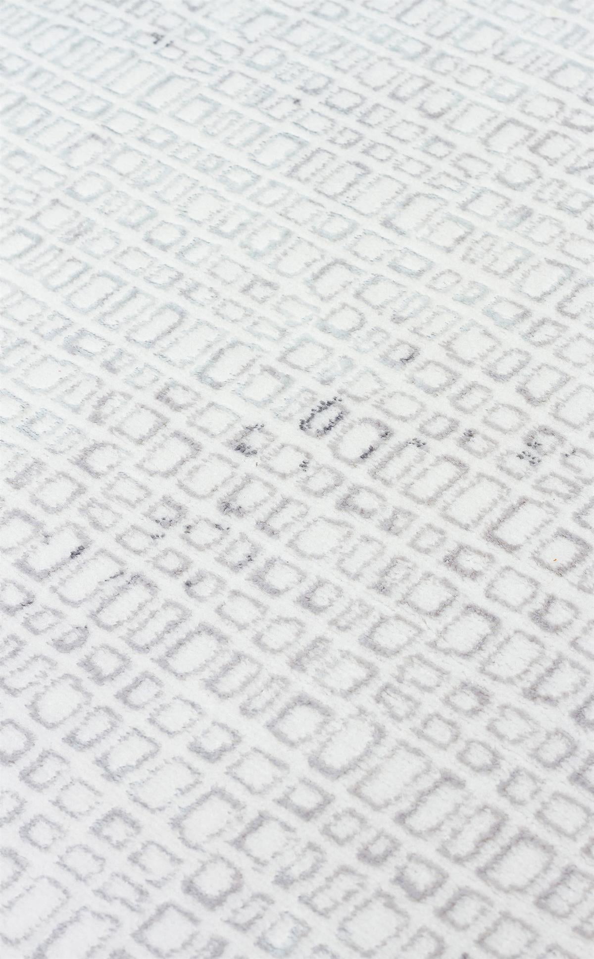 SATEEN ST 108 CREAM GREY Yıkanabilir Kaymaz Tabanlı Hav Vermez Sık Dokuma Modern Halı
