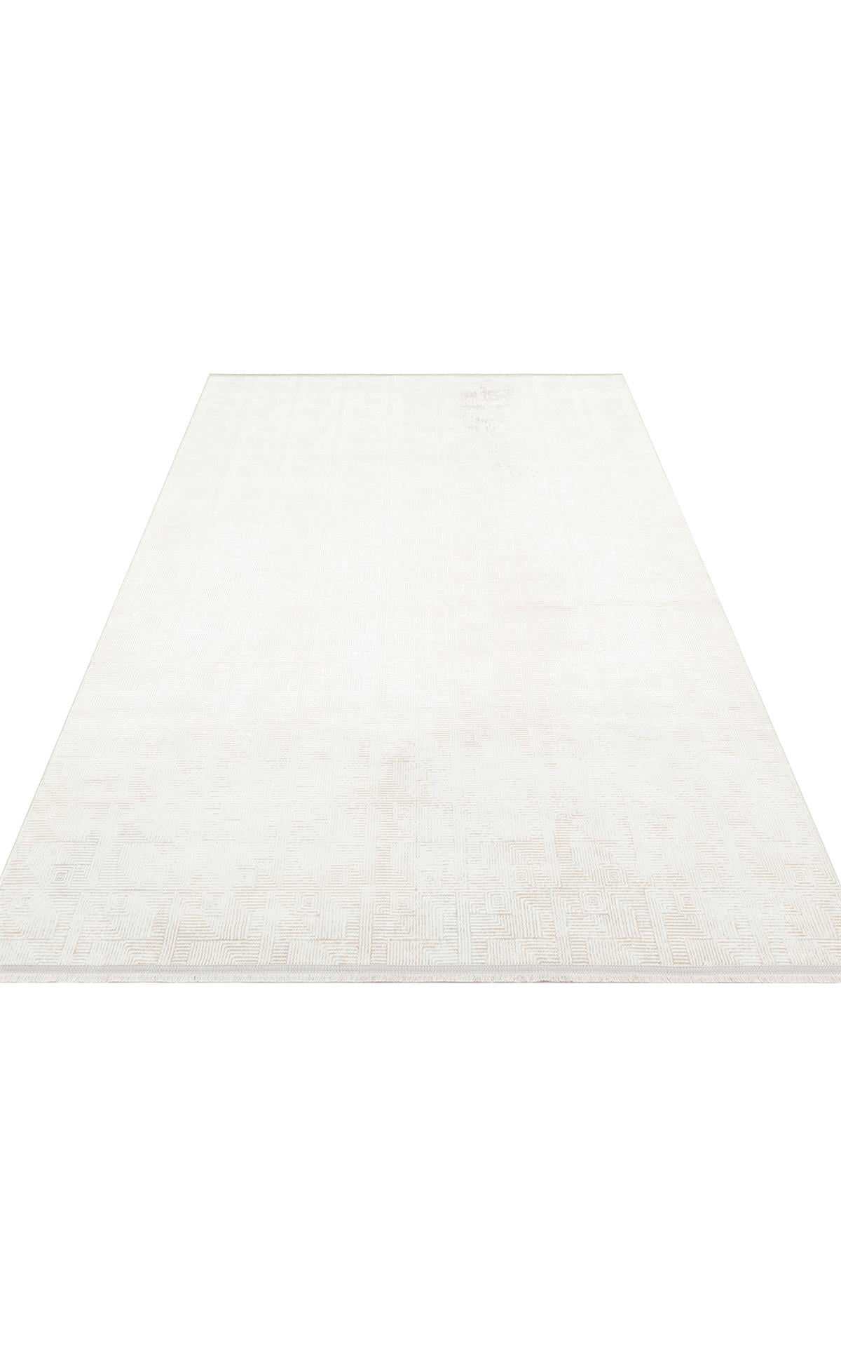 SATEEN ST 109 CREAM BEIGE Yıkanabilir Kaymaz Tabanlı Hav Vermez Sık Dokuma Modern Halı