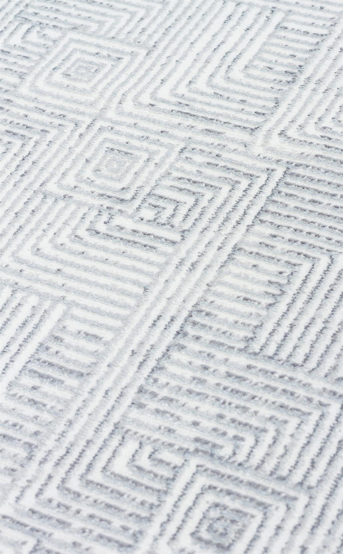 SATEEN ST 109 CREAM GREY Yıkanabilir Kaymaz Tabanlı Hav Vermez Sık Dokuma Modern Halı