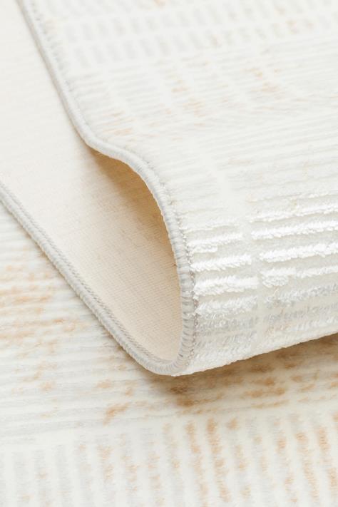 SATEEN ST 23 CREAM XW Hav Toz Vermez Yıkanabilir Kaymaz İnce Dokuma Modern Halı