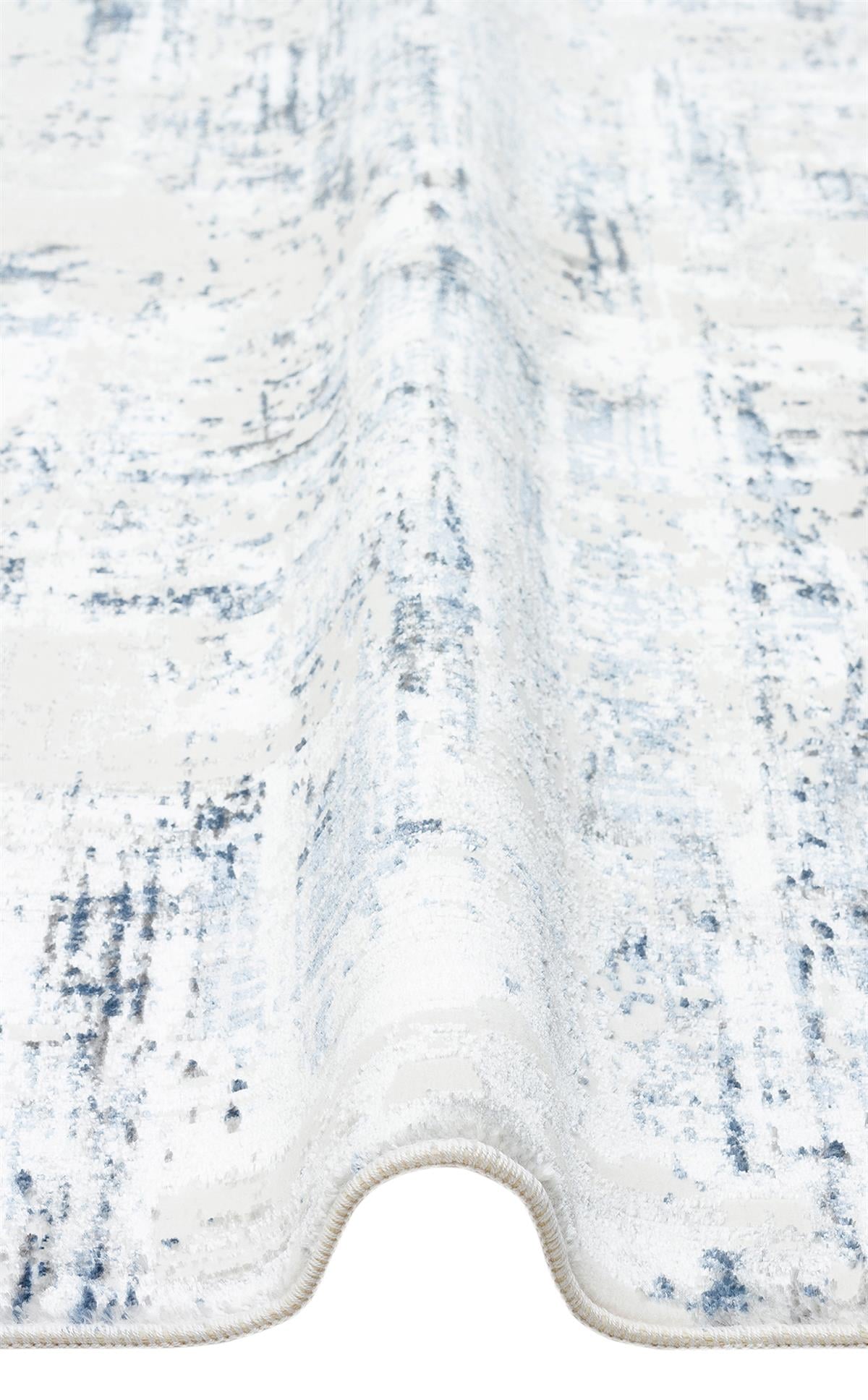 SATEEN LUX ST 904 CREAM BLUE Hav Toz Vermez Modern Halı