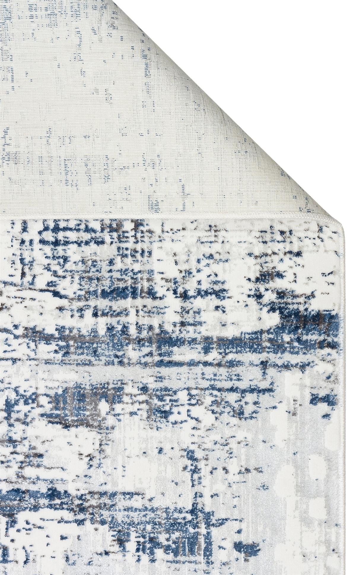 SATEEN LUX ST 904 CREAM BLUE Hav Toz Vermez Modern Halı