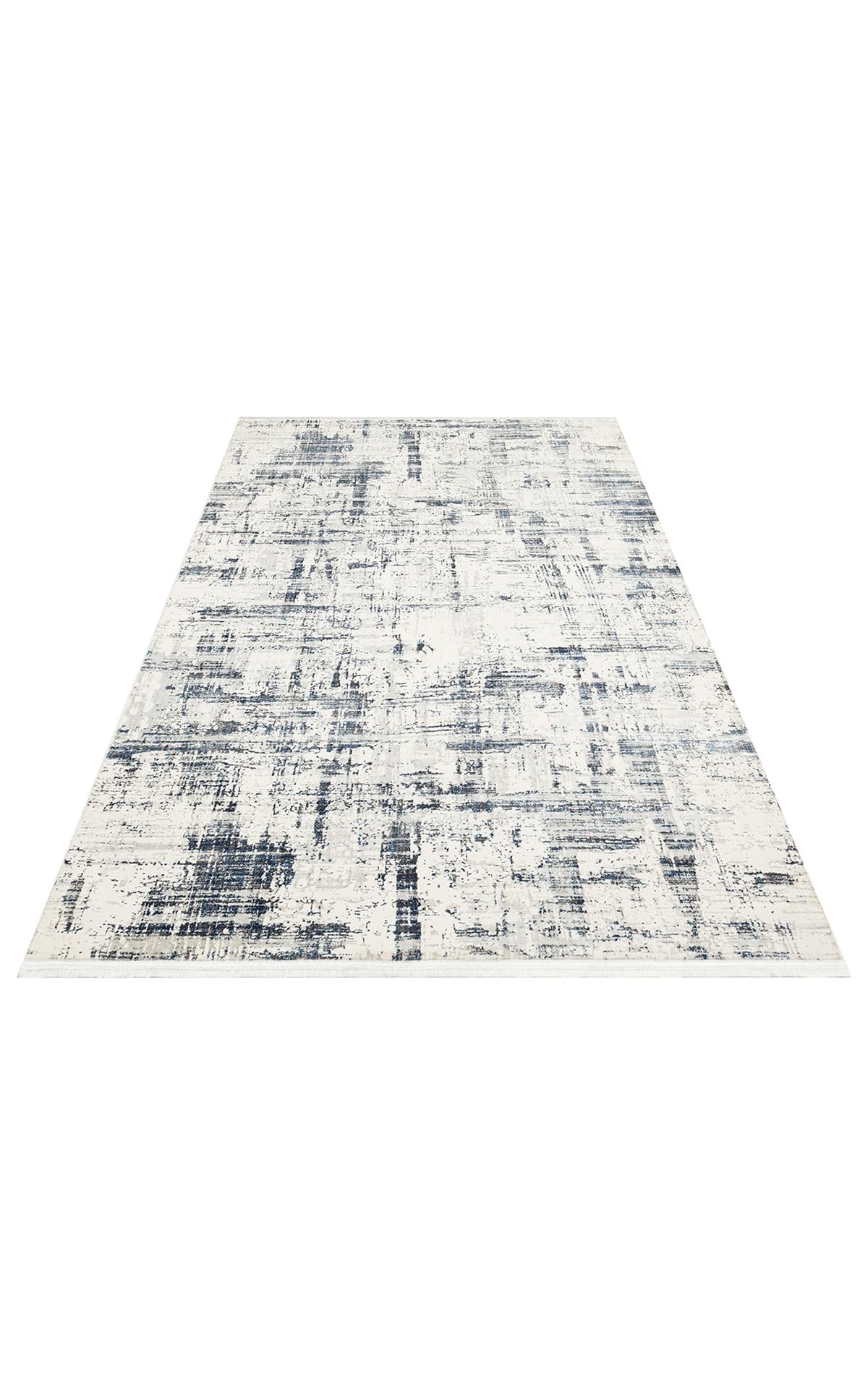 SATEEN LUX ST 904 CREAM BLUE Hav Toz Vermez Modern Halı
