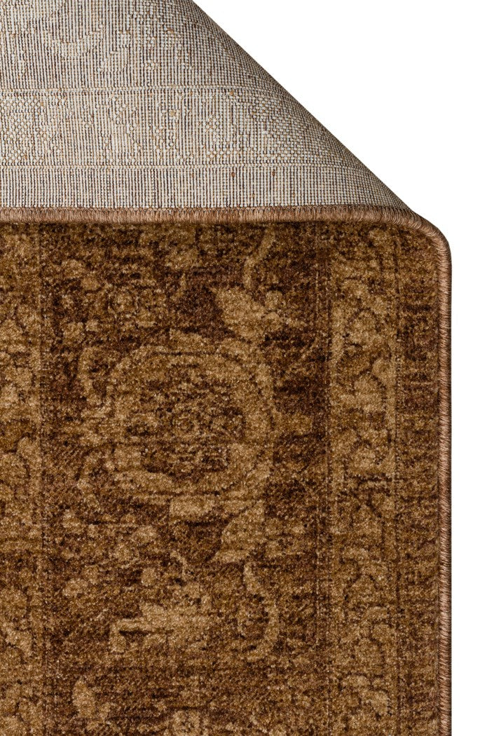 SHIRAZ SHR 03 BEIGE Vintage Eskitme Desenli Modern Yumuşak Dokulu Makine Halısı