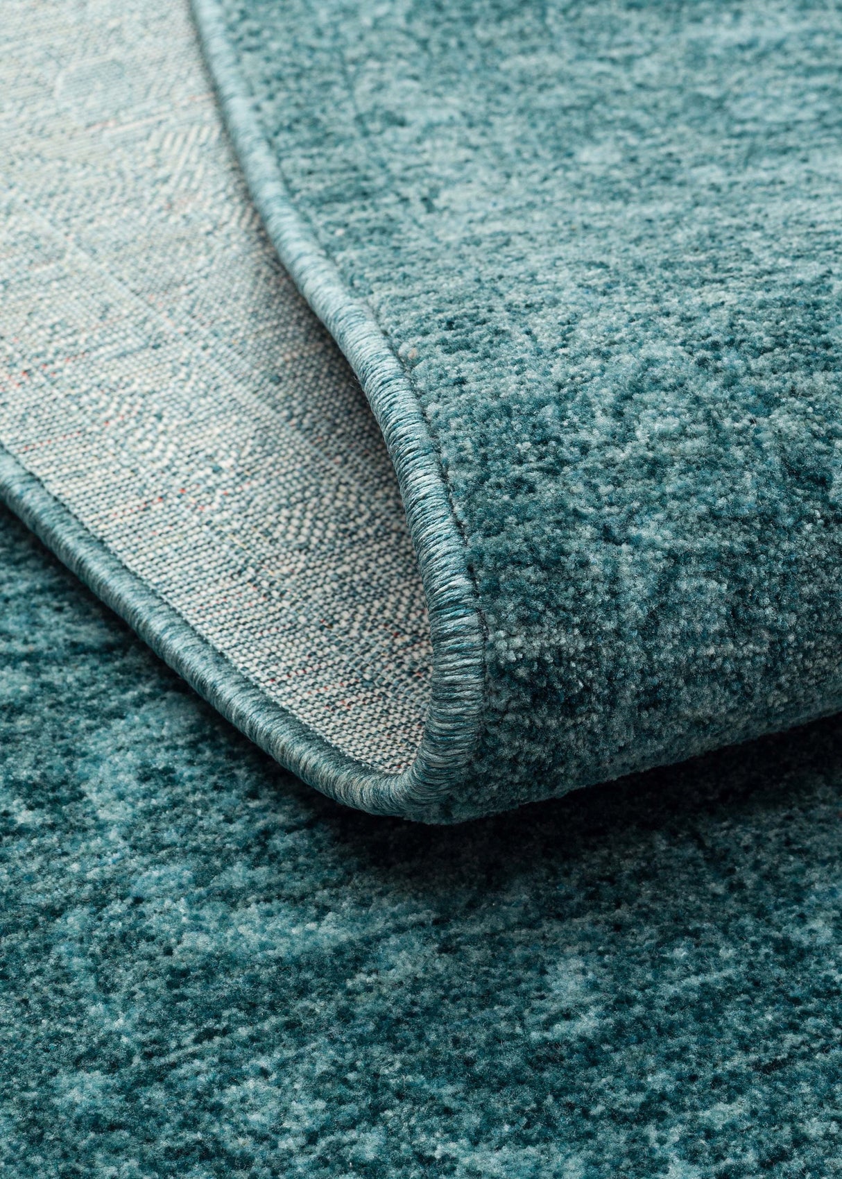 SHIRAZ SHR 03 TURQUOISE Vintage Eskitme Desenli Modern Yumuşak Dokulu Makine Halısı