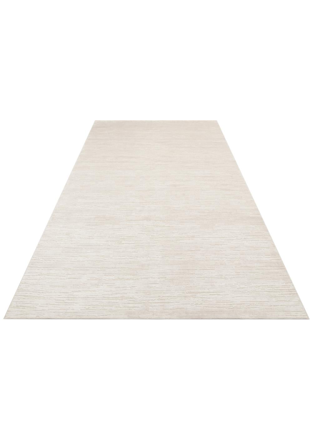 SIERRA SR 01 BEIGE WHITE Yüksek Alçak Oyma Dokuya Sahip Sık Dokuma Modern Salon Halısı