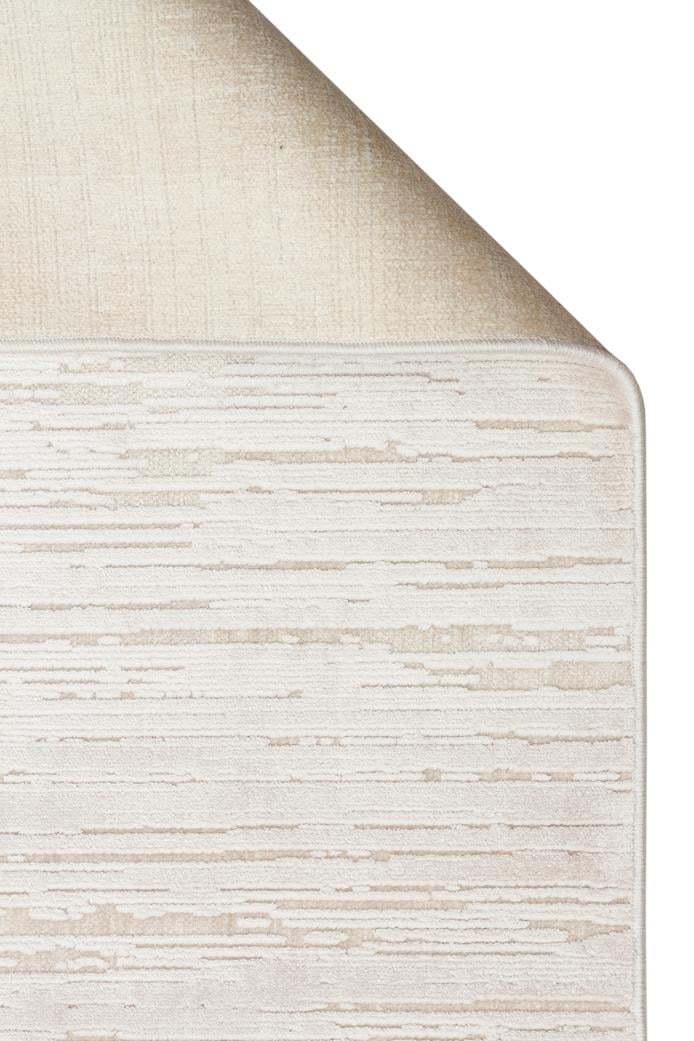 SIERRA SR 01 BEIGE WHITE Yüksek Alçak Oyma Dokuya Sahip Sık Dokuma Modern Salon Halısı