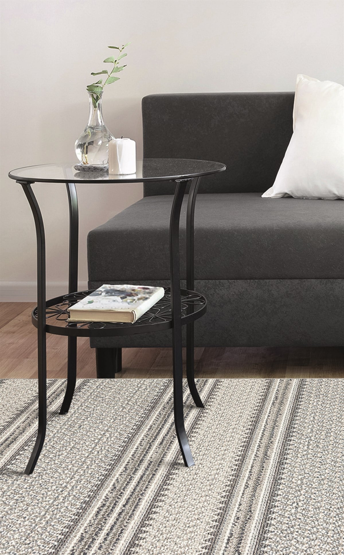 SOHO SH 05 IVORY GREY Hav Toz Vermez Hasır Dokuma Modern Makine Halısı