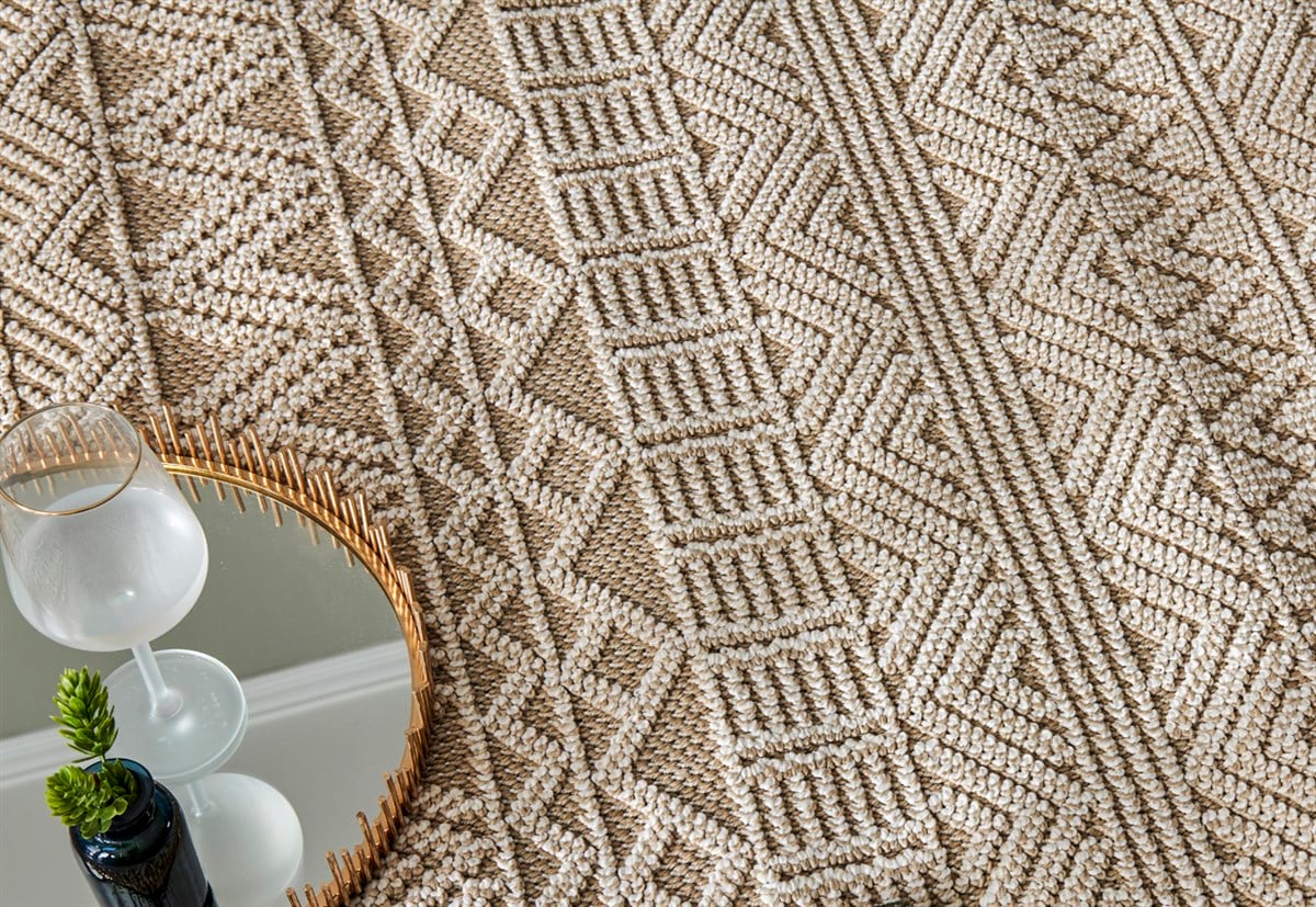 SOHO SH 14 BEIGE Hav Toz Vermez Hasır Dokuma Modern Makine Halısı