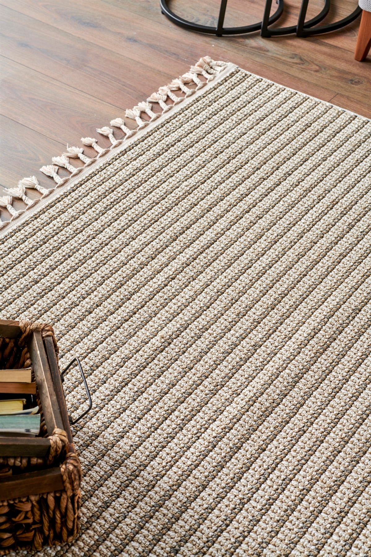 SOHO SH 17 BEIGE IVORY Hav Toz Vermez Hasır Dokuma Modern Makine Halısı