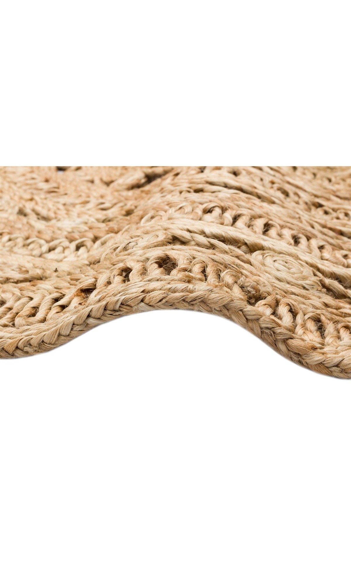 SOLO CA-106 DHURRIE XW Yuvarlak veya Oval El Dokuma Naturel Jüt Hasır Halı