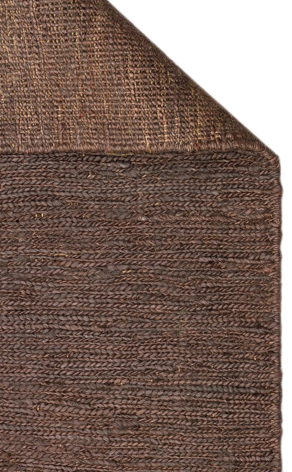 SOUMAK SMK PLAIN BROWN Soumak Örgülü Naturel Kendir Halı