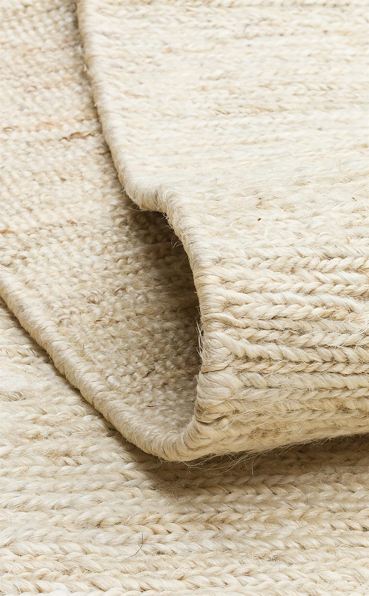 SOUMAK SMK PLAIN IVORY Soumak Örgülü Naturel Kendir Halı