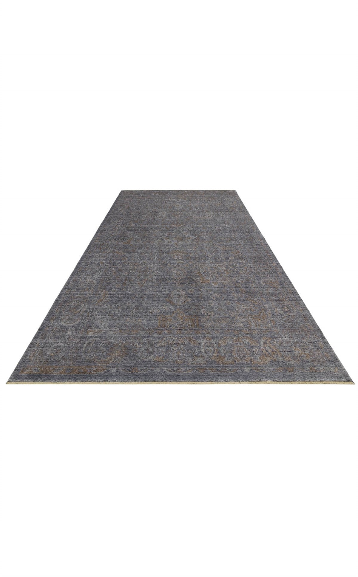 TAFTAN TF 02 D.GREY BRONZE Pakistan Overdyed Tarzı Özel Hav Vermeyen ve El Emeği ile Özel Tezgahlarda Üretilen Uşak Halısı