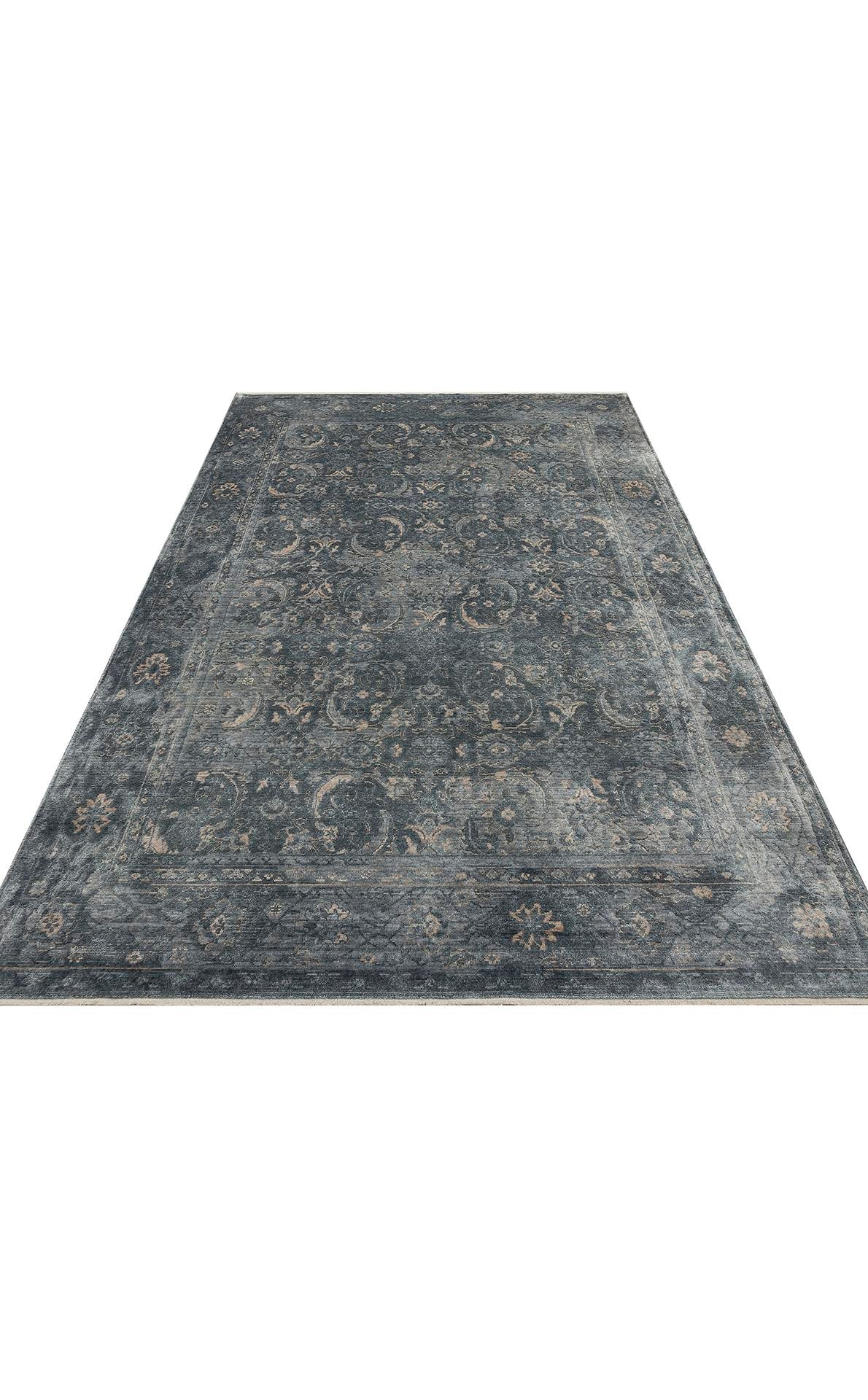 TAFTAN TF 06 SKY VIZON Pakistan Overdyed Tarzı Özel Hav Vermeyen ve El Emeği ile Özel Tezgahlarda Üretilen Uşak Halısı