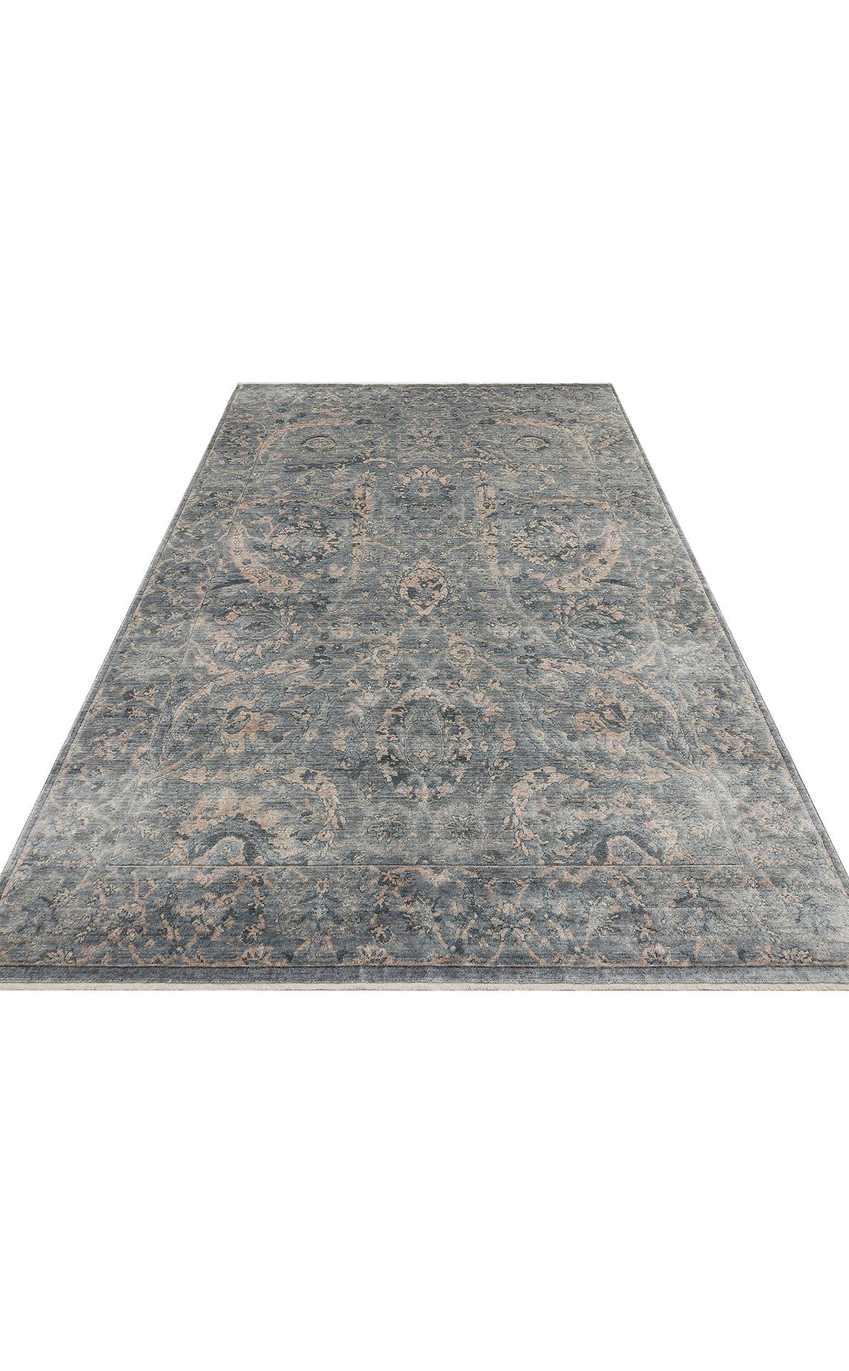 TAFTAN TF 07 SKY VIZON Pakistan Overdyed Tarzı Özel Hav Vermeyen ve El Emeği ile Özel Tezgahlarda Üretilen Uşak Halısı