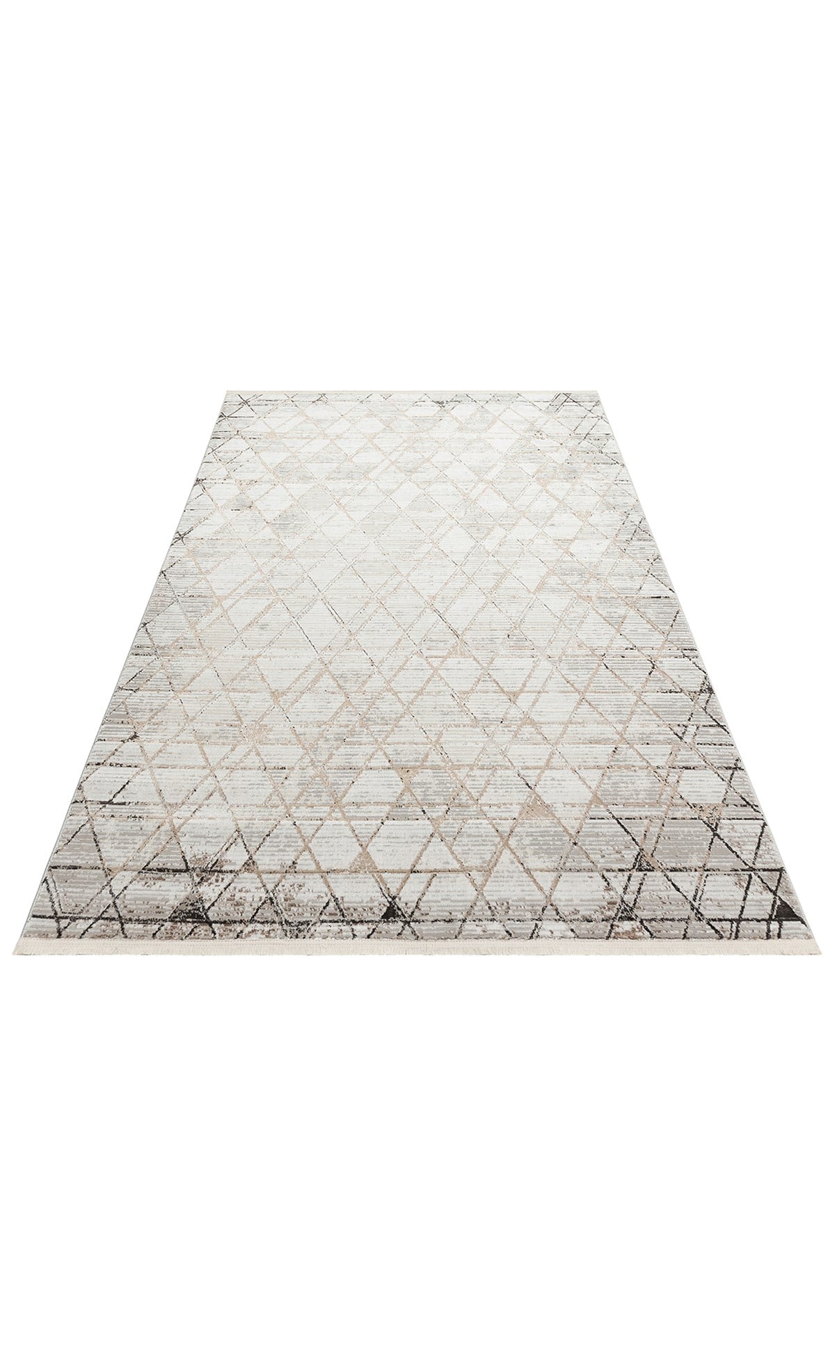 TALYA TLY 01 GREY BEIGE Parlak Dokulu Modern Desen ve Renkli Metalik Işıltılı Makine Halısı