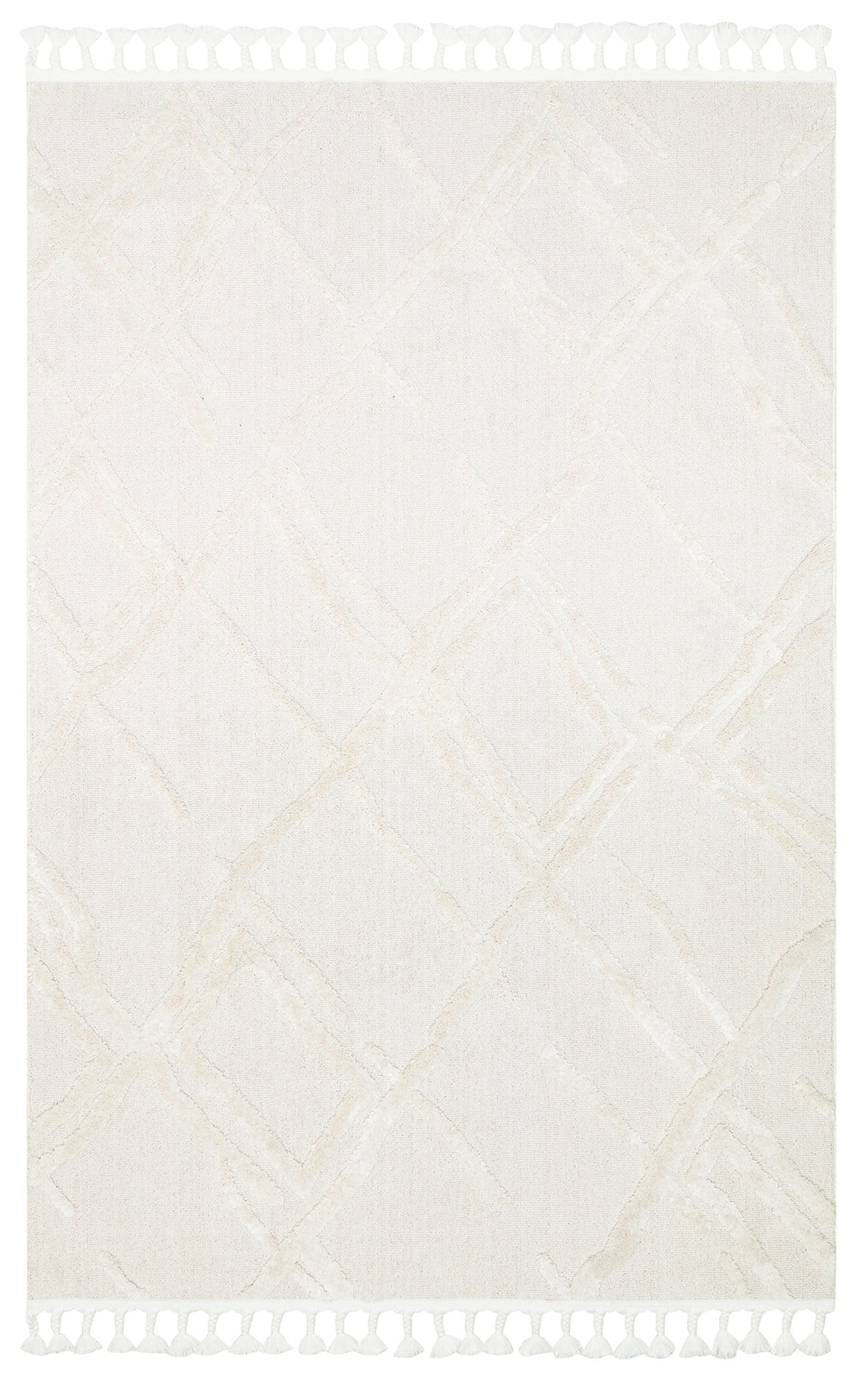 TERAZZO TRZ 03 WHITE Hav Toz Vermez Yumuşak Dokulu Etnik Örgü Desenlere Sahip Modern İskindinav Halı