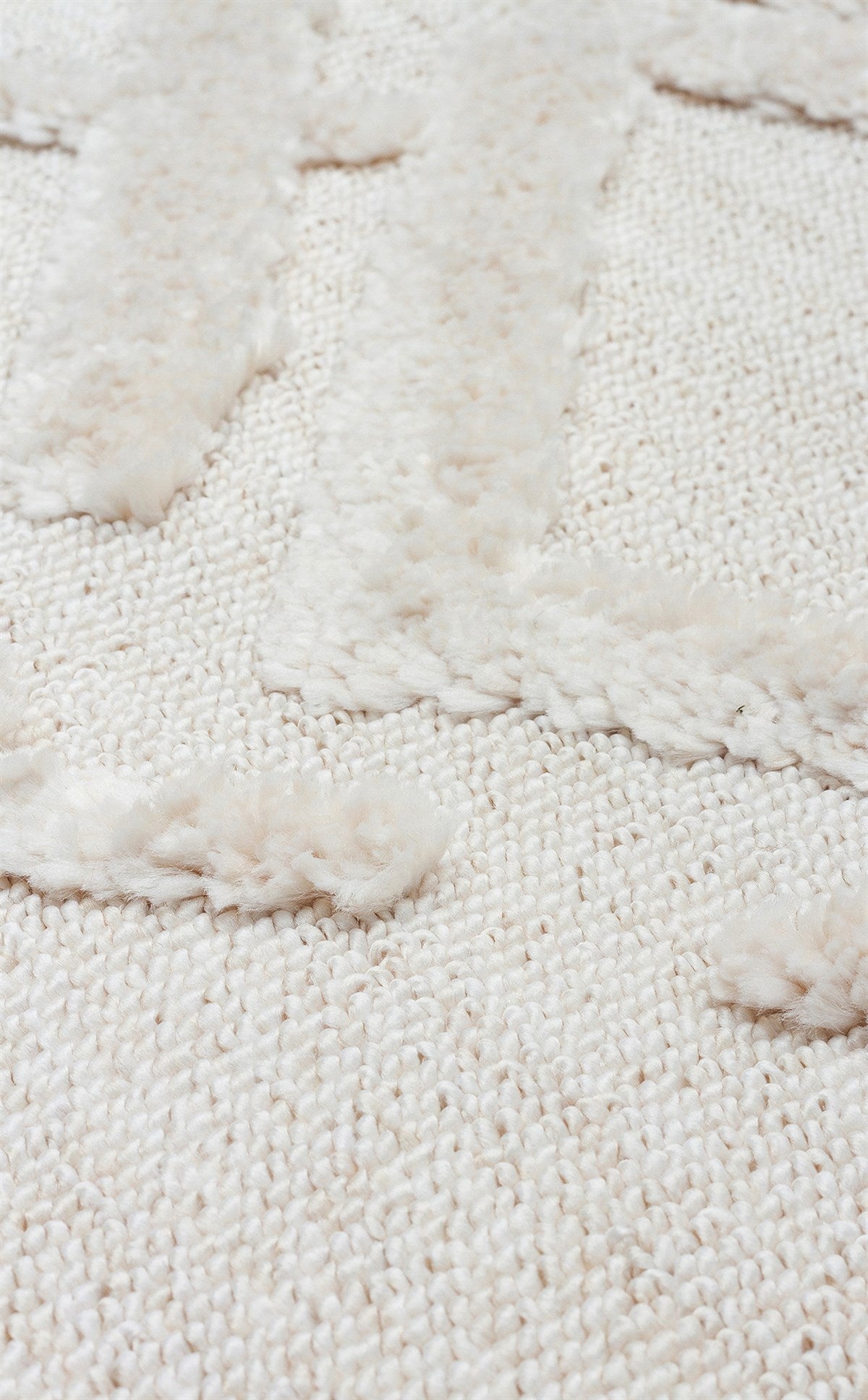TERAZZO TRZ 03 WHITE Hav Toz Vermez Yumuşak Dokulu Etnik Örgü Desenlere Sahip Modern İskindinav Halı