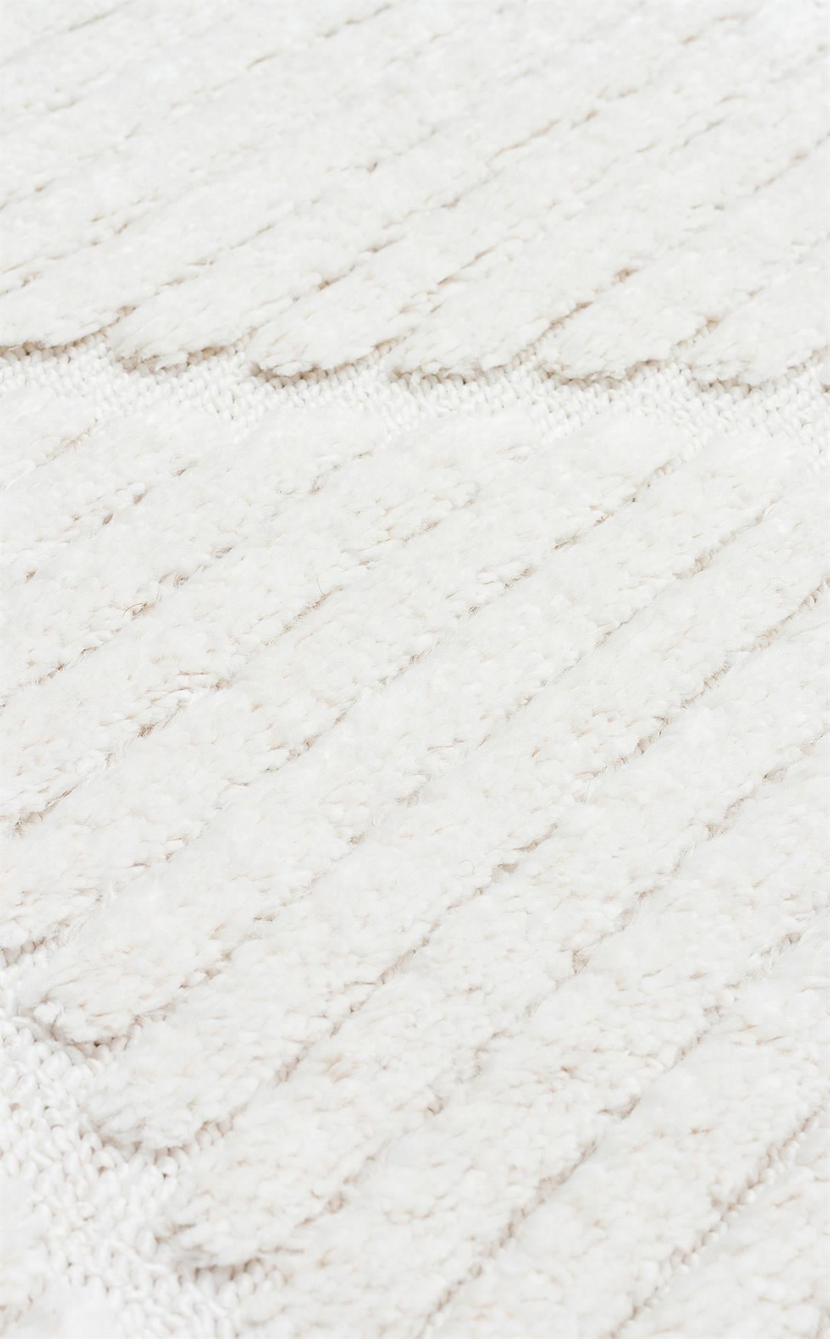 TERAZZO TRZ 07 WHITE Hav Toz Vermez Yumuşak Dokulu Etnik Örgü Desenlere Sahip Modern İskindinav Halı