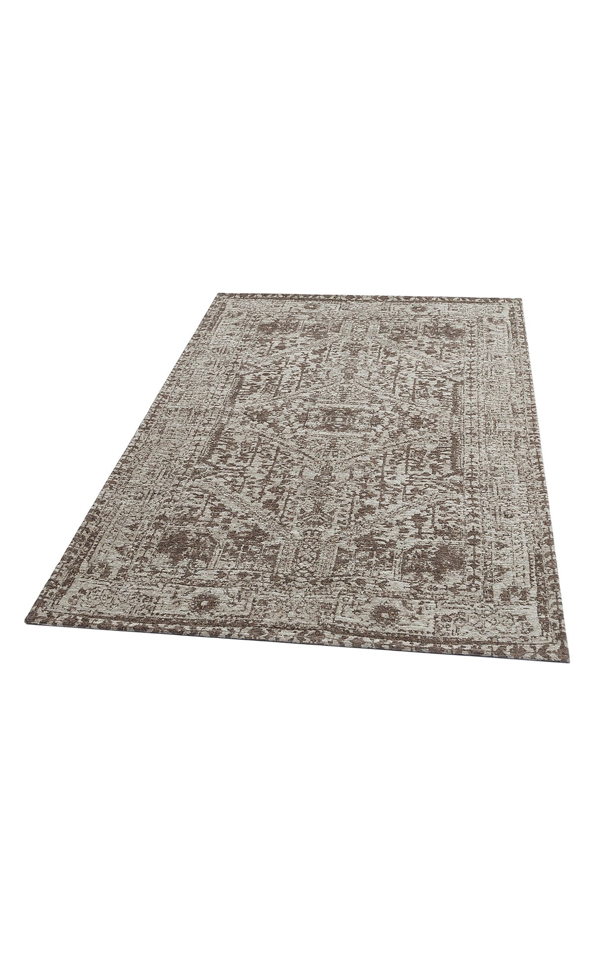 TOLEDO TD 01 GREY Hav Toz Vermez Antibakteriyel Vintage Desenli Yıkanabilir İnce Dokuma Halı