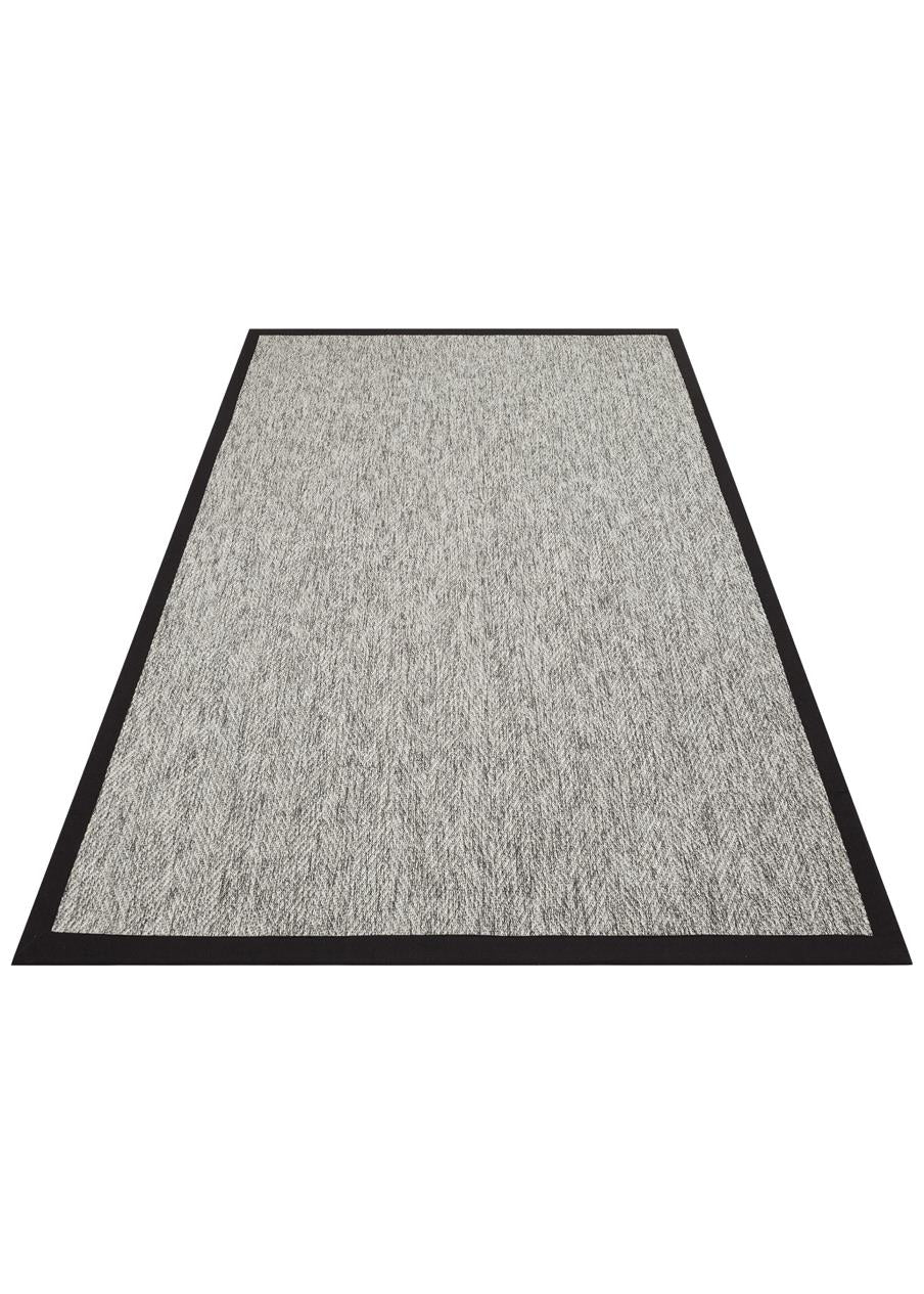 VENTURA SISAL VNT 2704 GREY BRD BLACK İç ve Dış Mekan Kullanımına Uygun Hav Vermeyen Kolay Temizlenebilir Sisal Görünümlü Halı