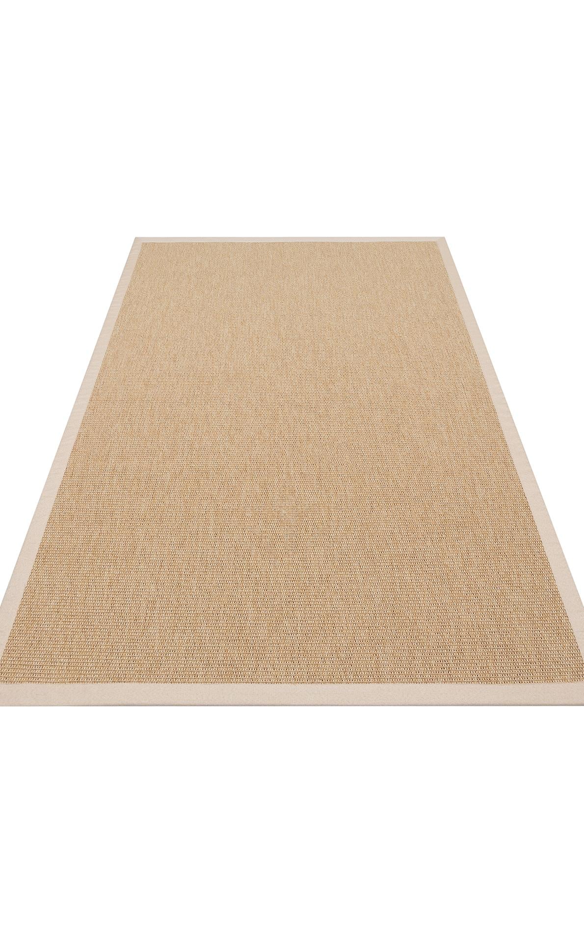 VENTURA SISAL VNT 2702 GOLD BRD BEIGE İç ve Dış Mekan Kullanımına Uygun Hav Vermeyen Kolay Temizlenebilir Sisal Görünümlü Halı