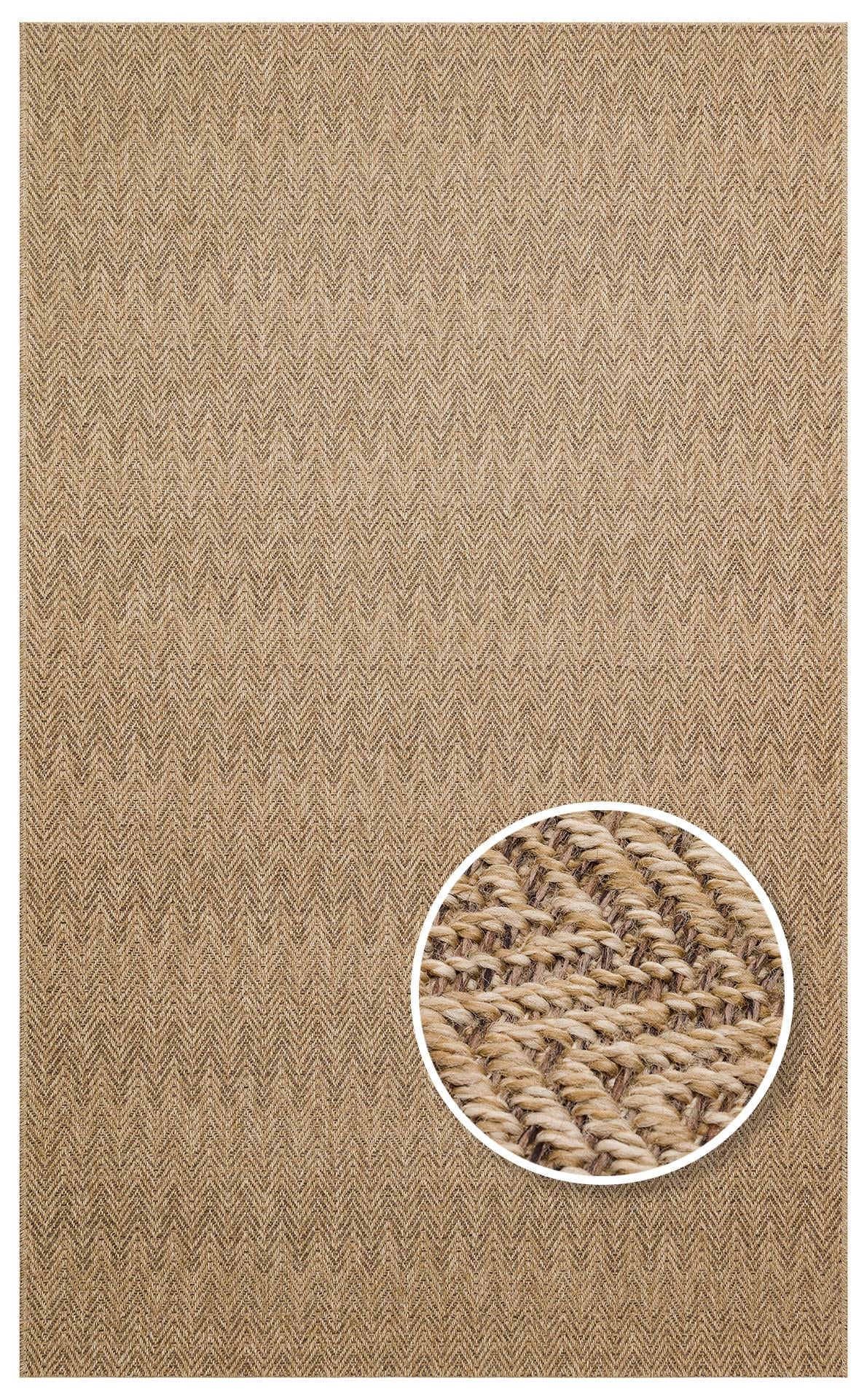 VENTURA XW VNT 02 NATURAL MOCHA XW İç ve Dış Mekan Kullanımına Uygun Hav Vermeyen Kolay Temizlenebilir Sisal Görünümlü Halı