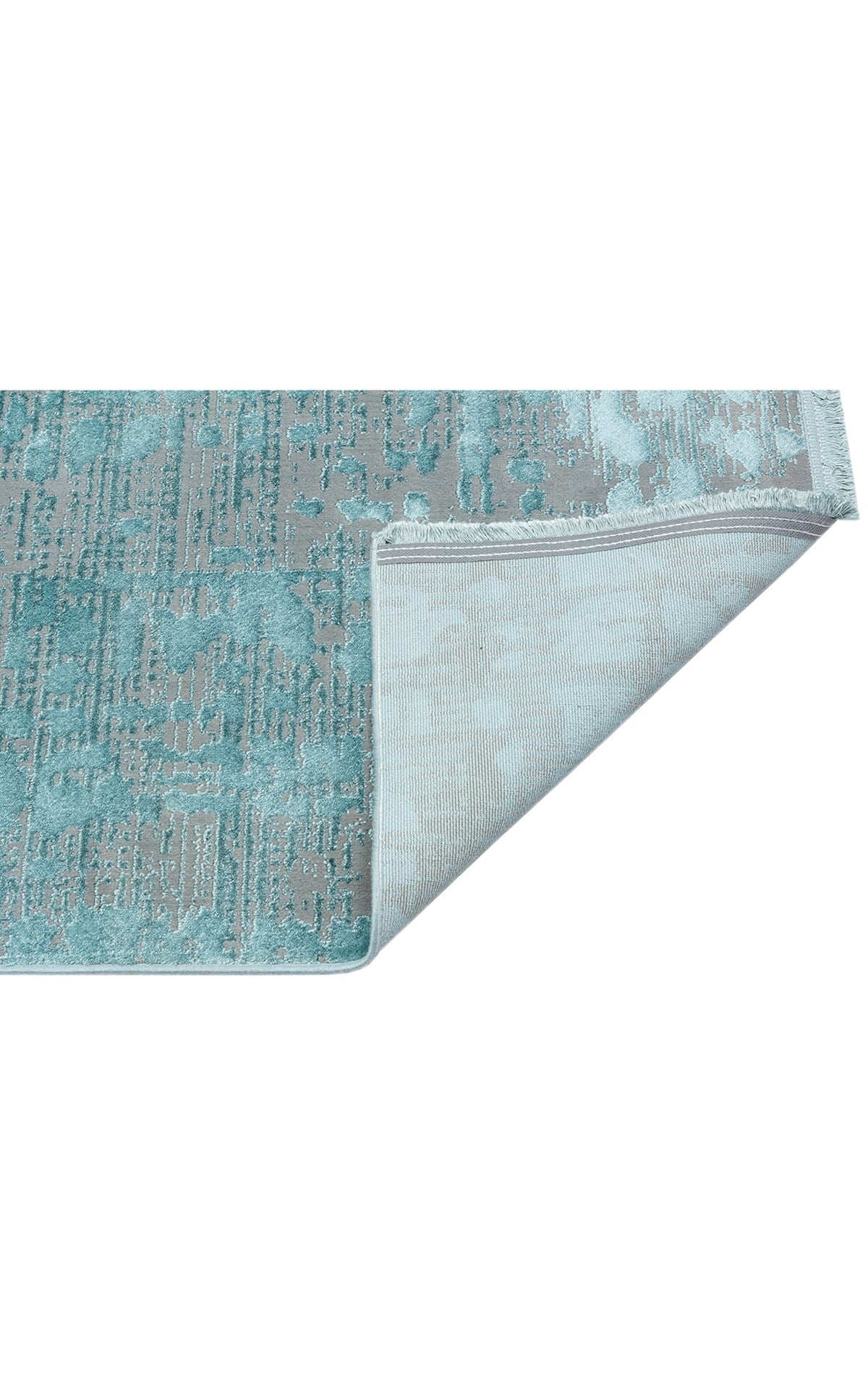 VERONA DYED VRD 03 AQUA Overdyed Kolay Kullanımlı Yumuşak İpeksi Tuşeli Yüksek Alçak Oymalı Modern İnce Makine Halısı