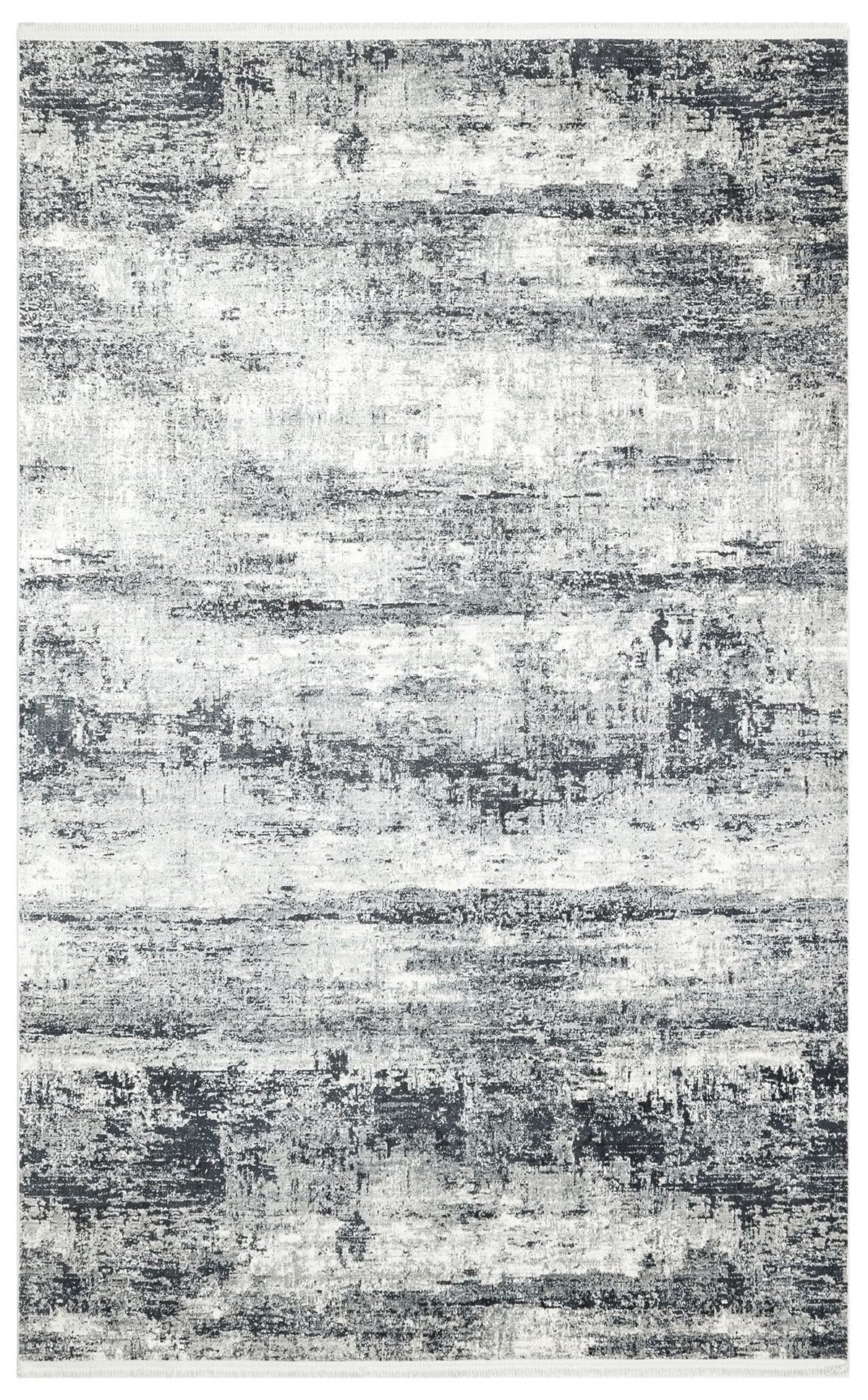 VERONA VR 02 CREAM GREY XW Kolay Kullanımlı Yumuşak İpeksi Tuşeli Yüksek Alçak Oymalı Modern İnce Makine Halısı