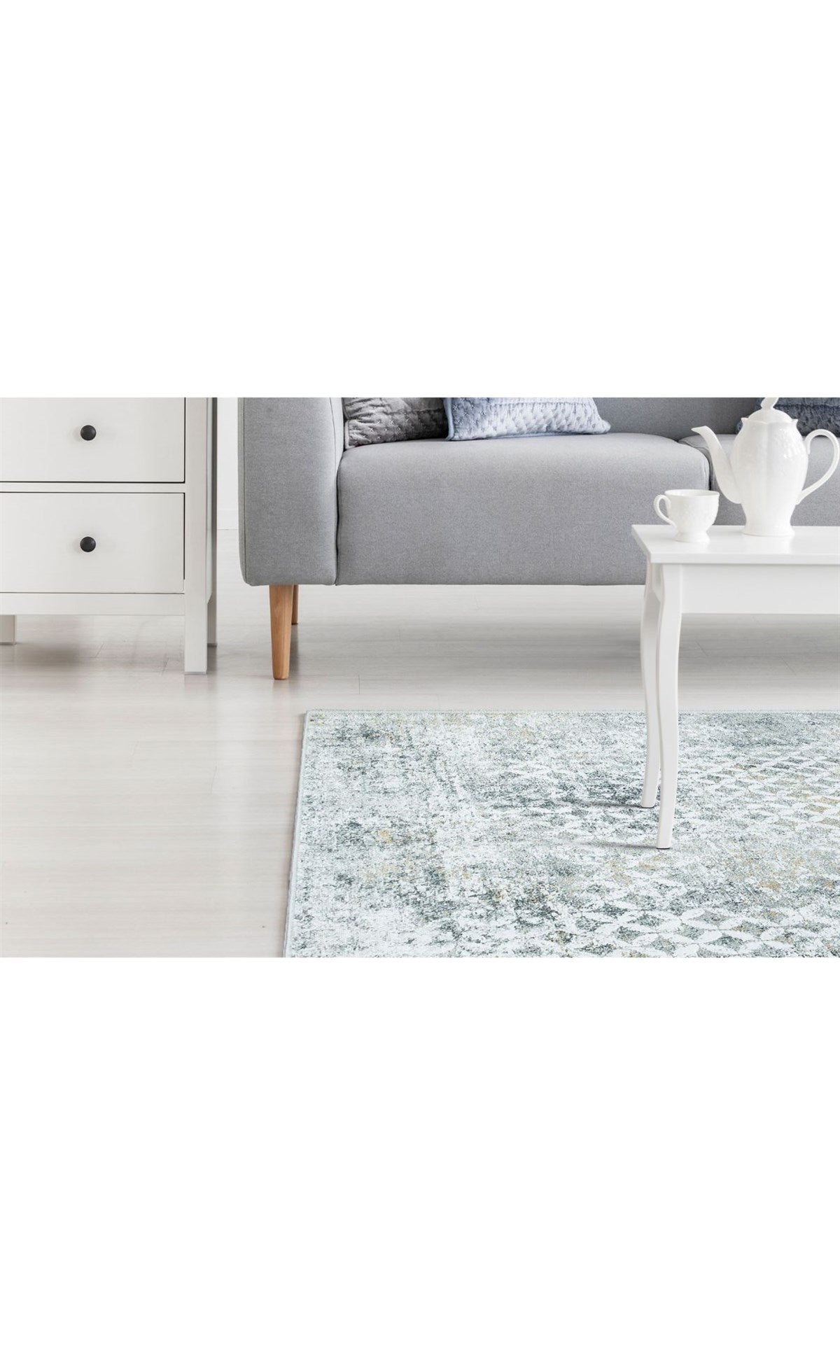 VERONA VR 10 CREAM GREY XW Yumuşak İpeksi Tuşeli Yüksek Alçak Oymalı Modern İnce Makine Halısı