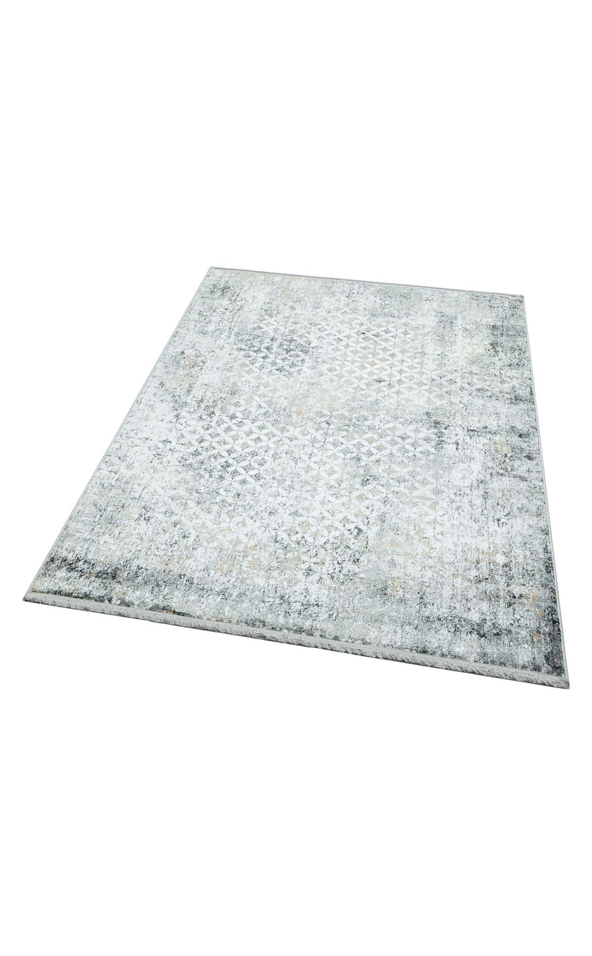 VERONA VR 10 CREAM GREY XW Yumuşak İpeksi Tuşeli Yüksek Alçak Oymalı Modern İnce Makine Halısı