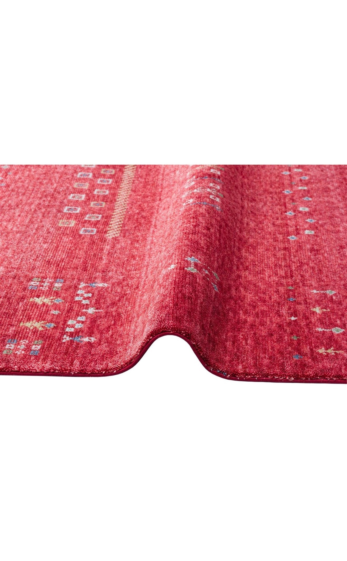 ZARA ZR 06 RED Otantik Desenli Özel Hav Vermeyen ve Kolay Temizlenebilir Tensel Kullanılarak El Emeği ile Özel Tezgahlarda Üretilen Modern Uşak Halısı